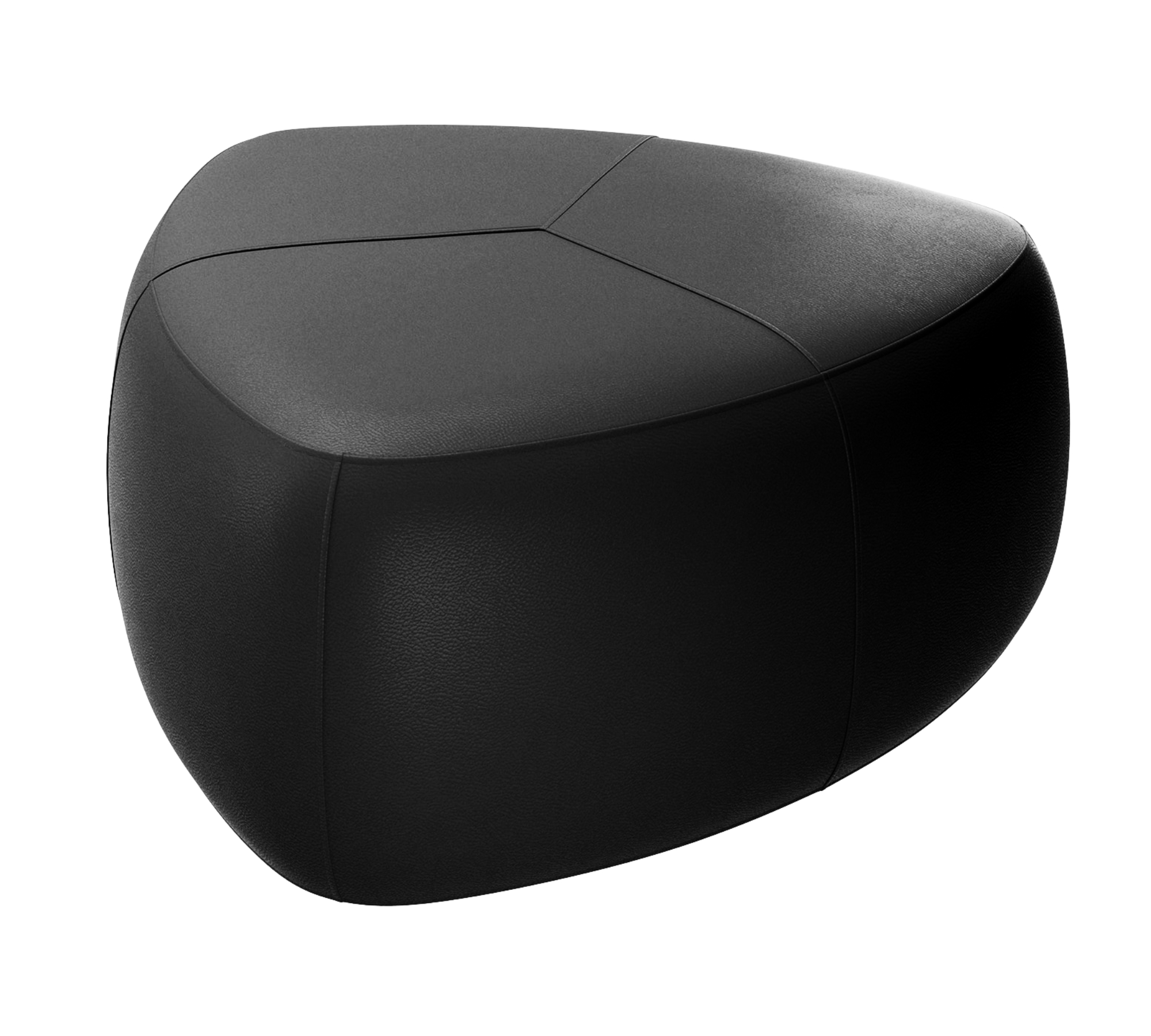 Bermuda Hocker Sienna-Leder Schwarz