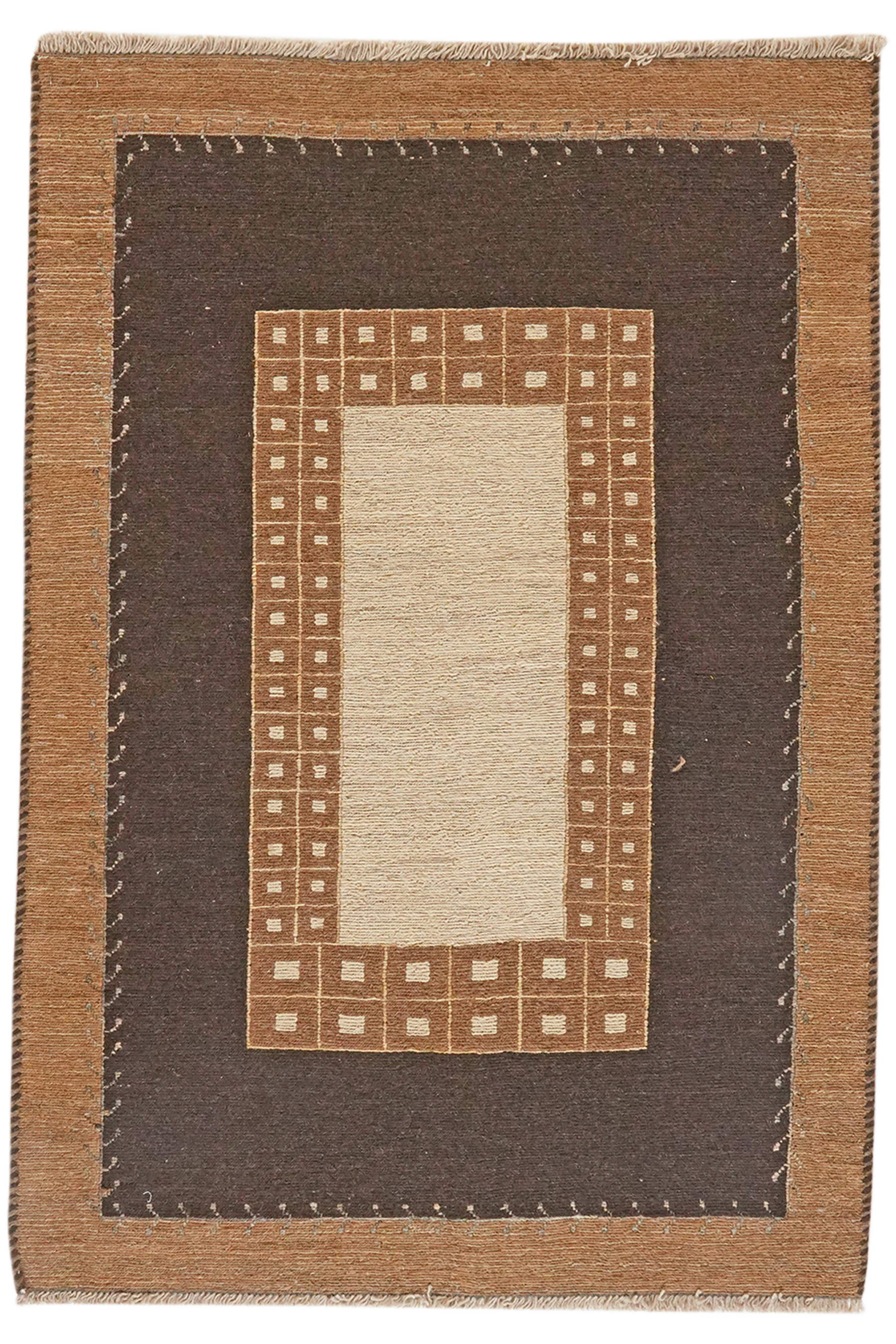 Tappeto Kilim Gashgai Marrone