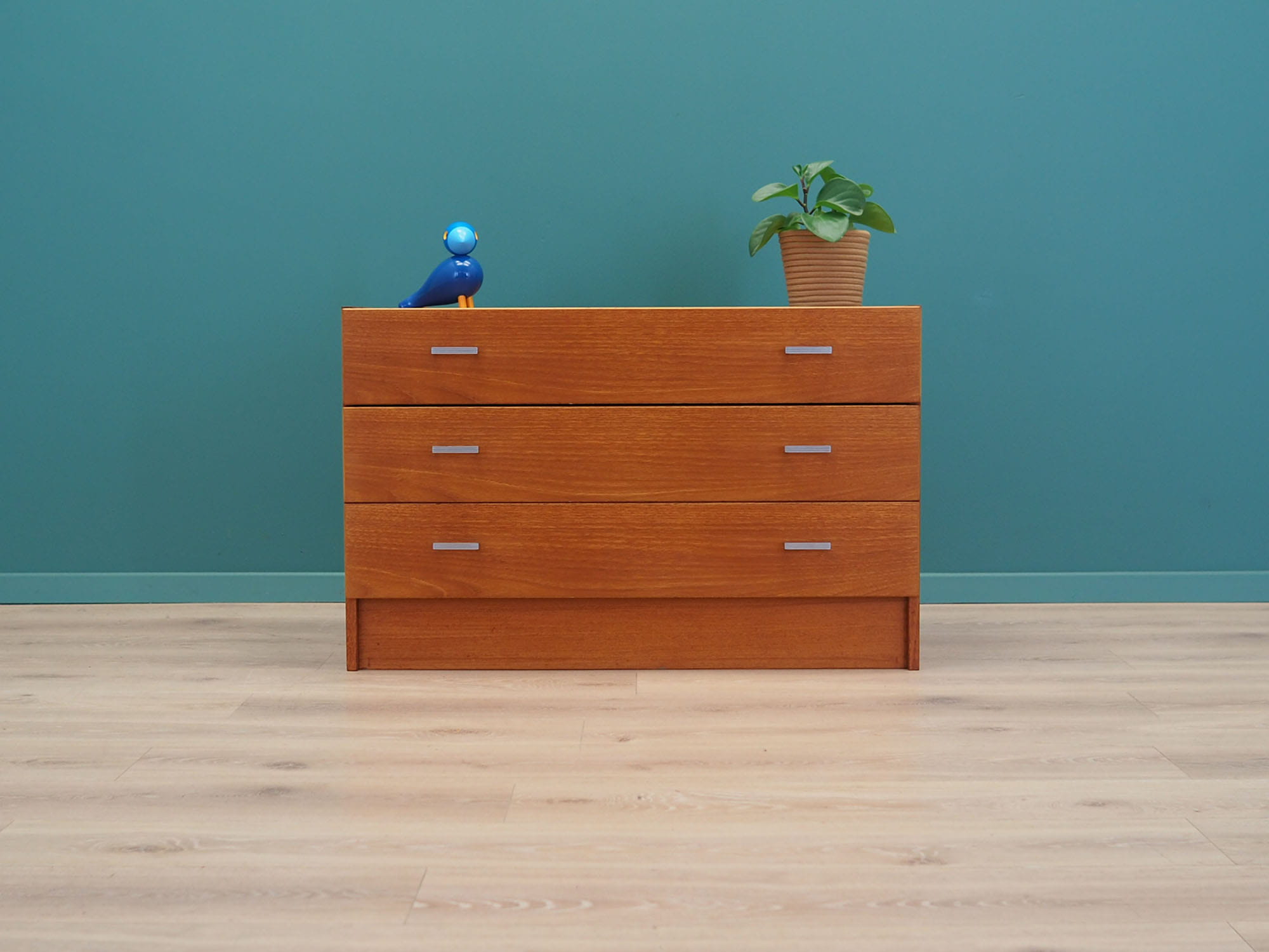 Vintage chest of drawers teak brown 1990s