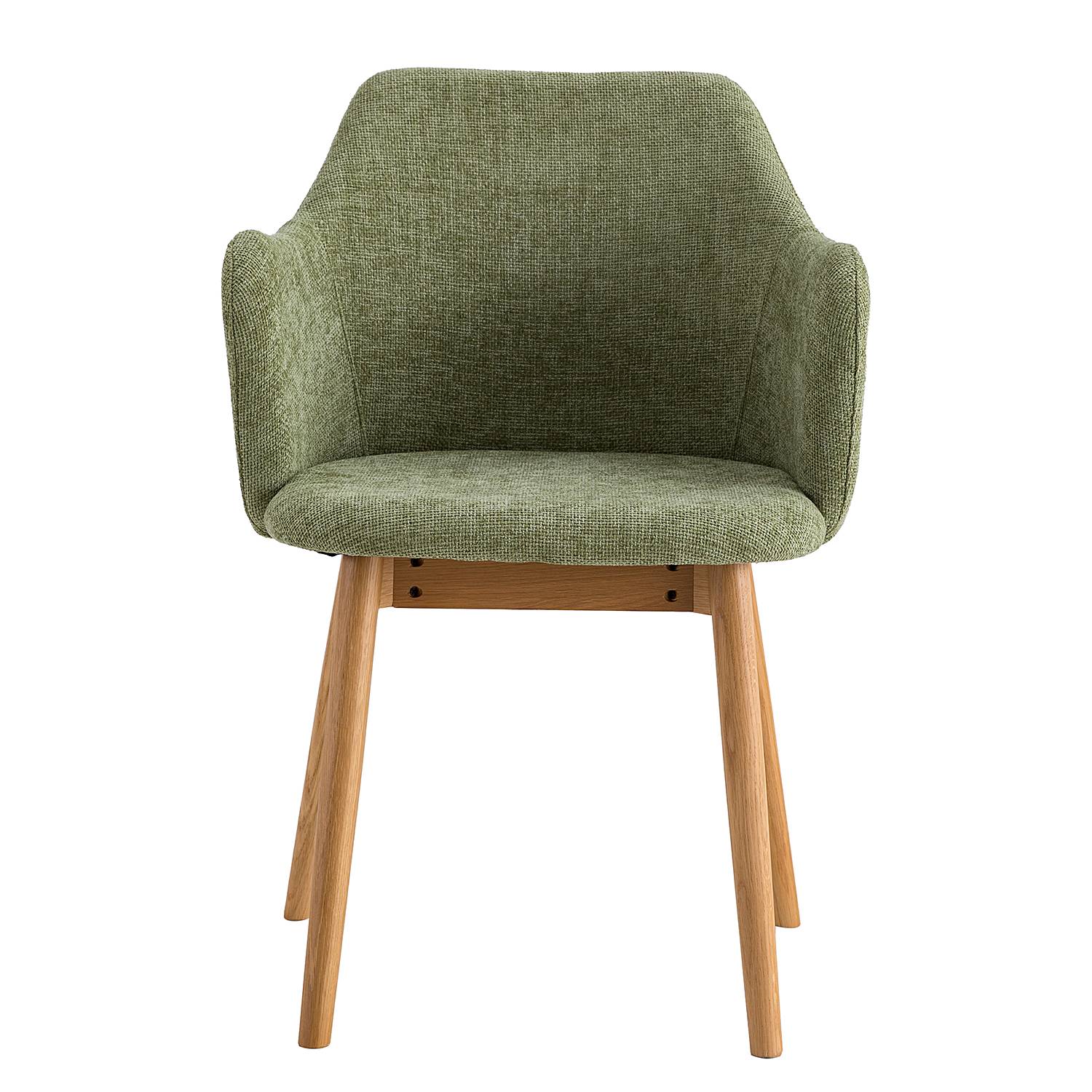 2x Armlehnenstuhl SKAUO Strukturstoff Cella Olivgrün