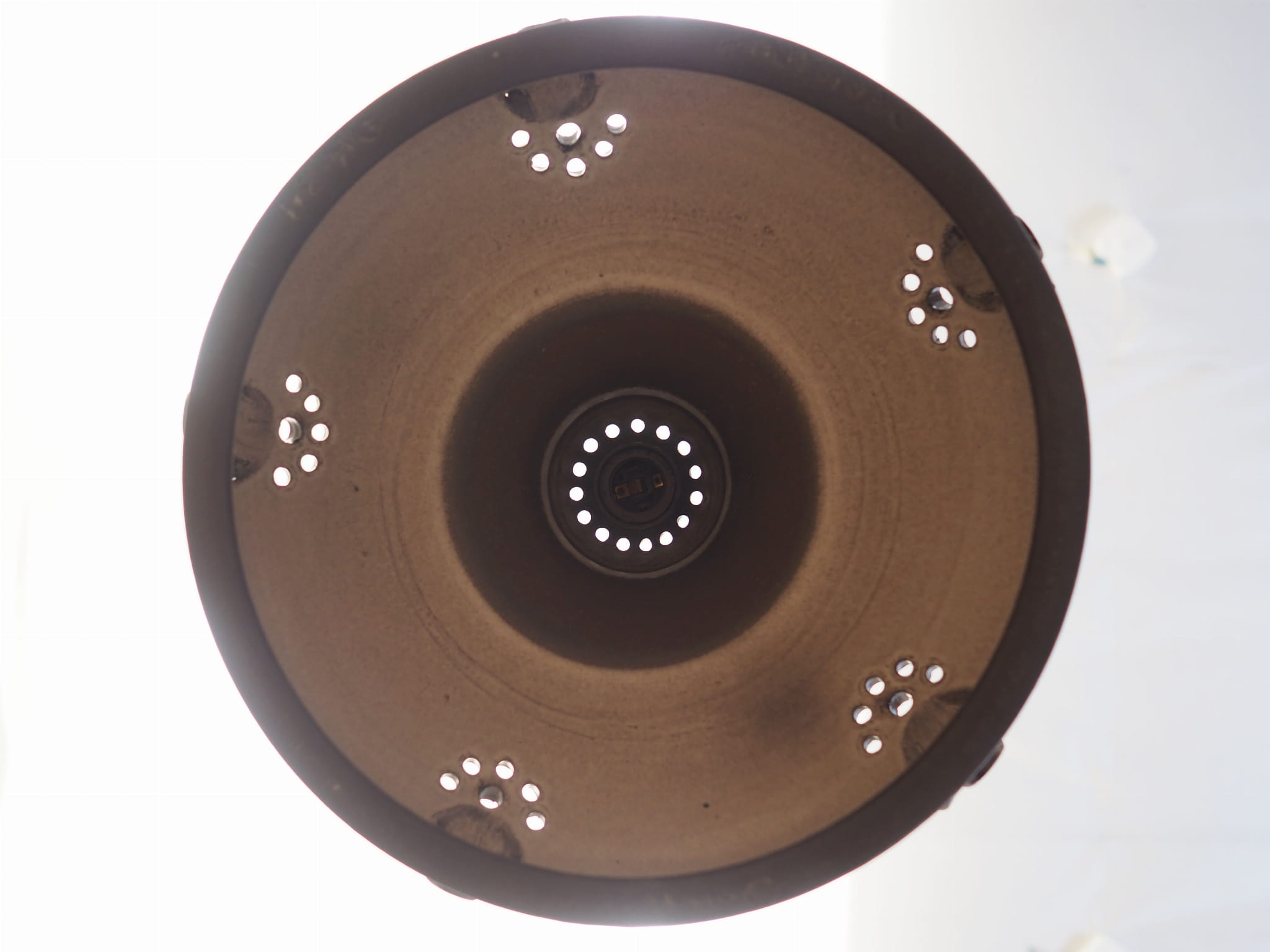 Vintage Pendant Lamp Ceramic Grey 1960s