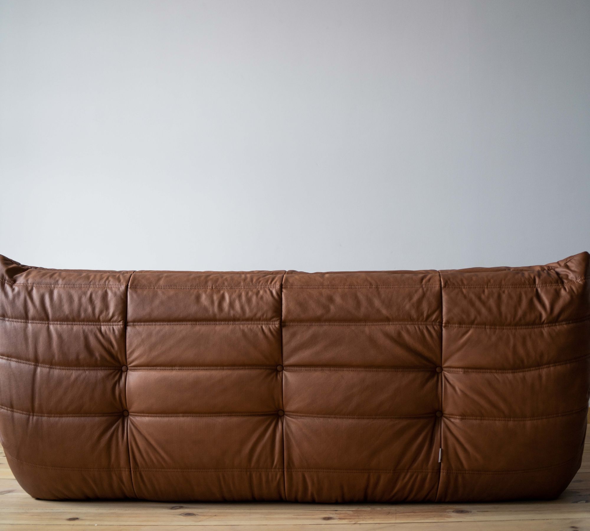 Togo Sofa 3-Sitzer Glattleder Folk Brown