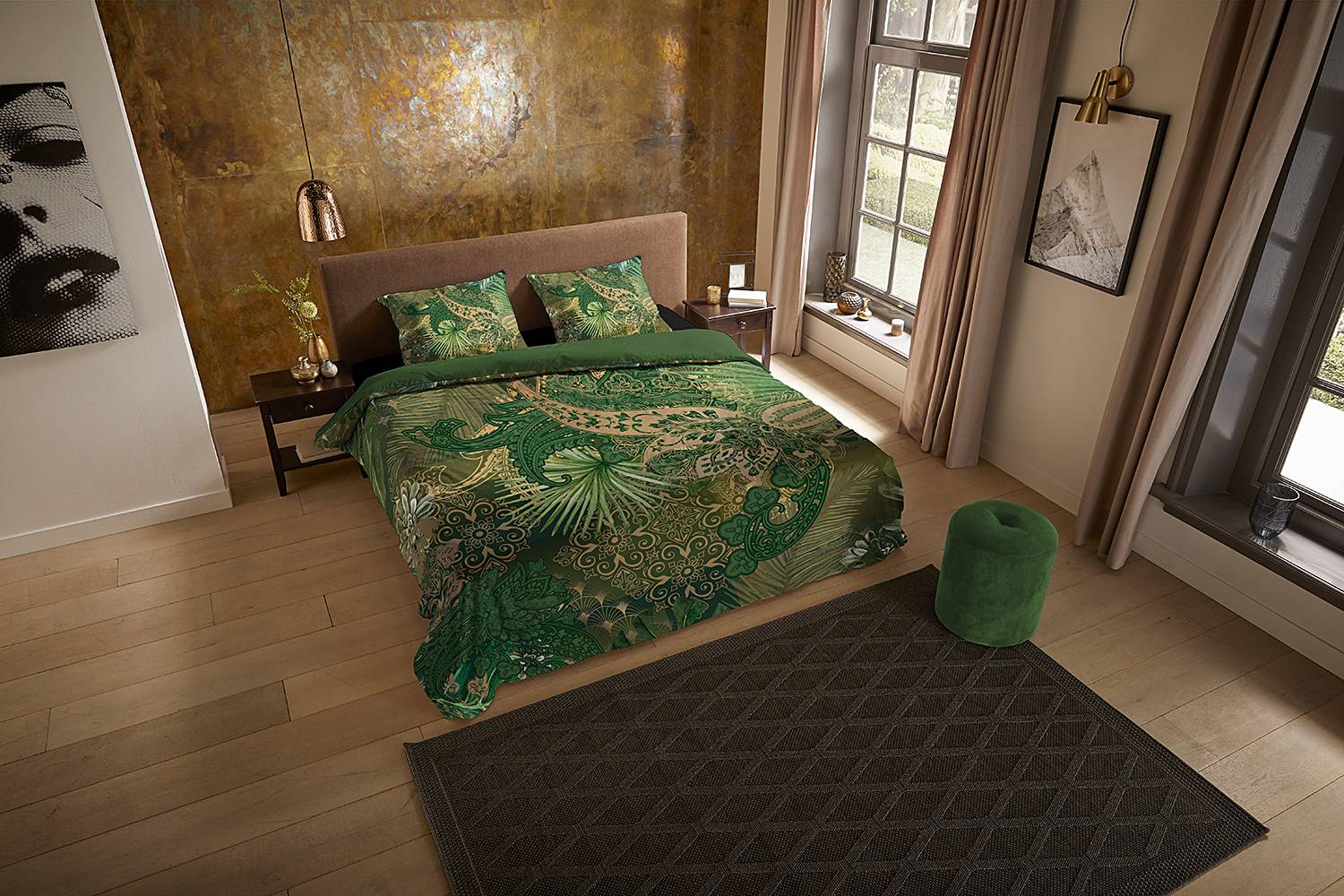 Louise Bettwäsche-Set Microfaser 200x220cm 2 Kissen 70x60cm