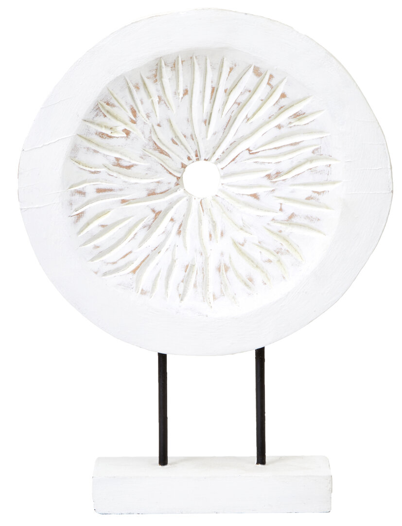 Fidel Kleine Distressed White Mangoholz Skulptur
