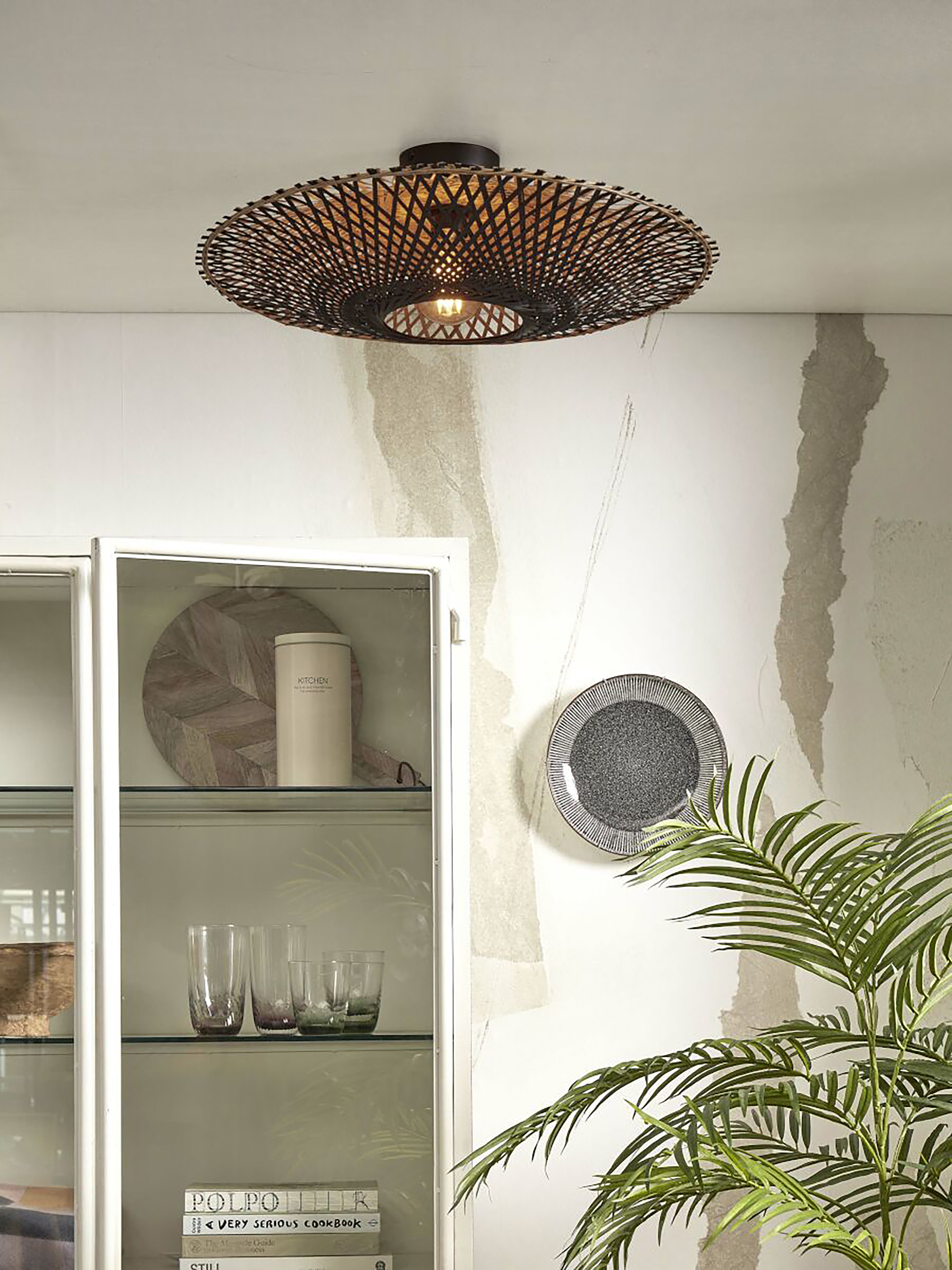  Kalimantan Typ A Deckenleuchte Eisen Schwarz