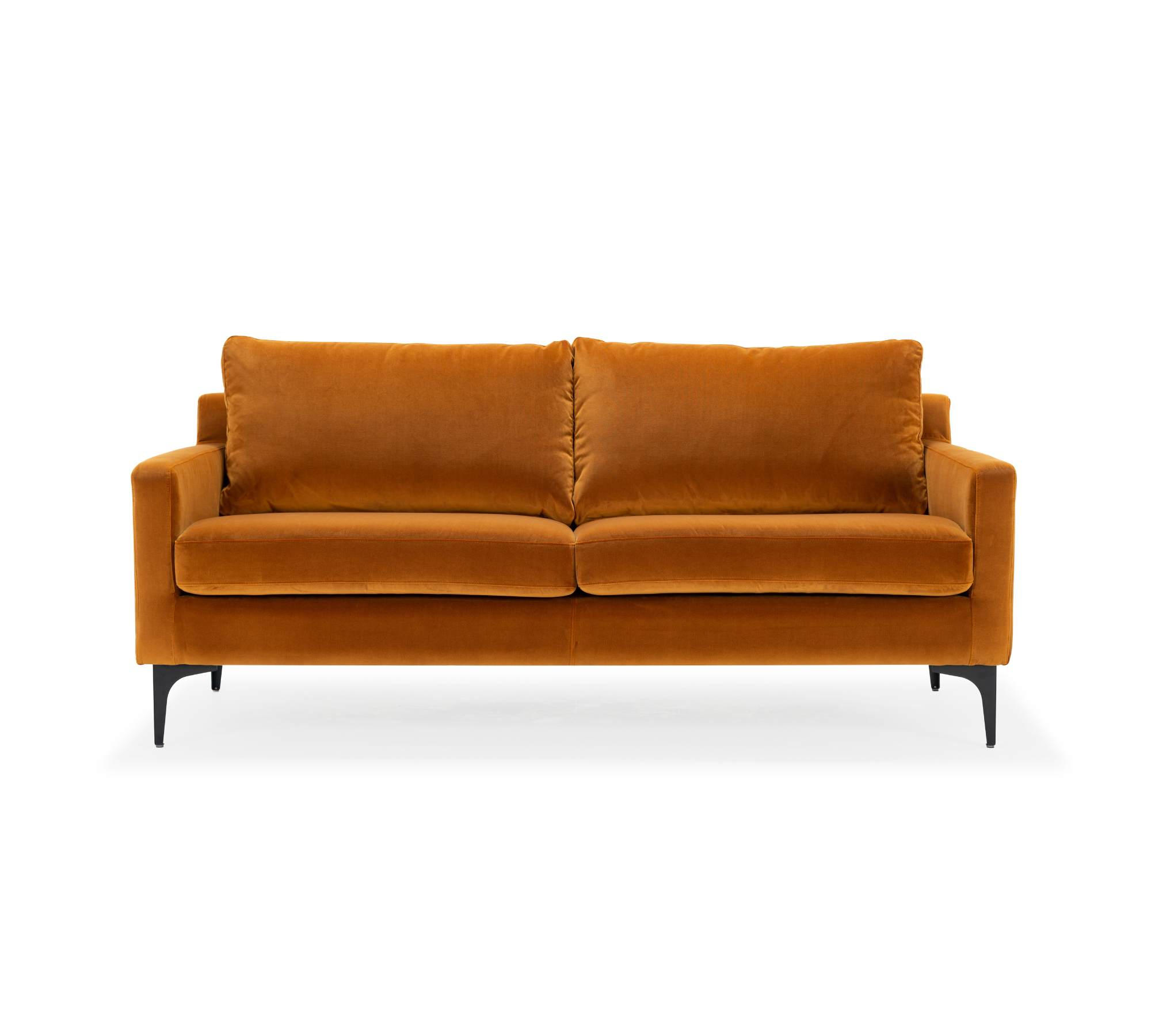 Astha Sofa 2-Sitzer Velour Matt Amber