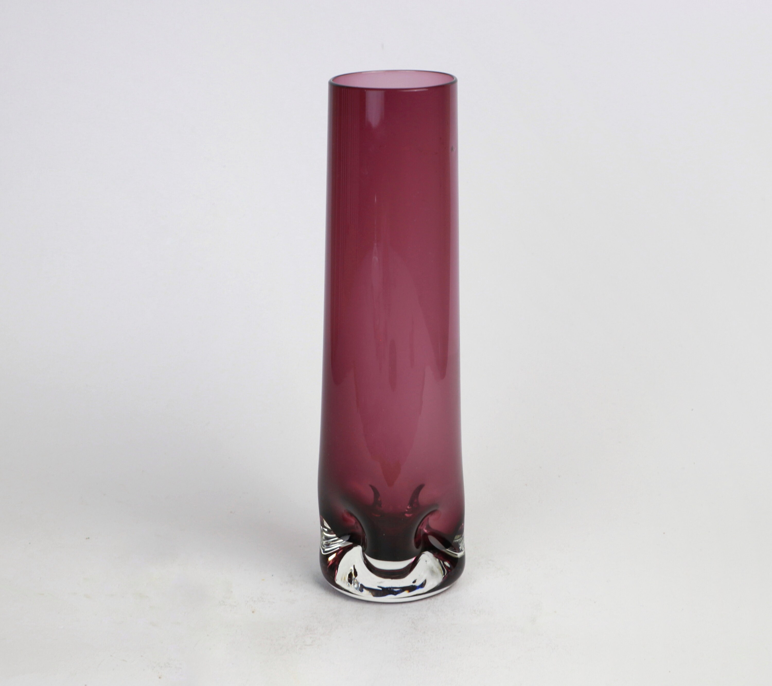 Vintage Blumenvase Muranoglas Violett 1960er Jahre
