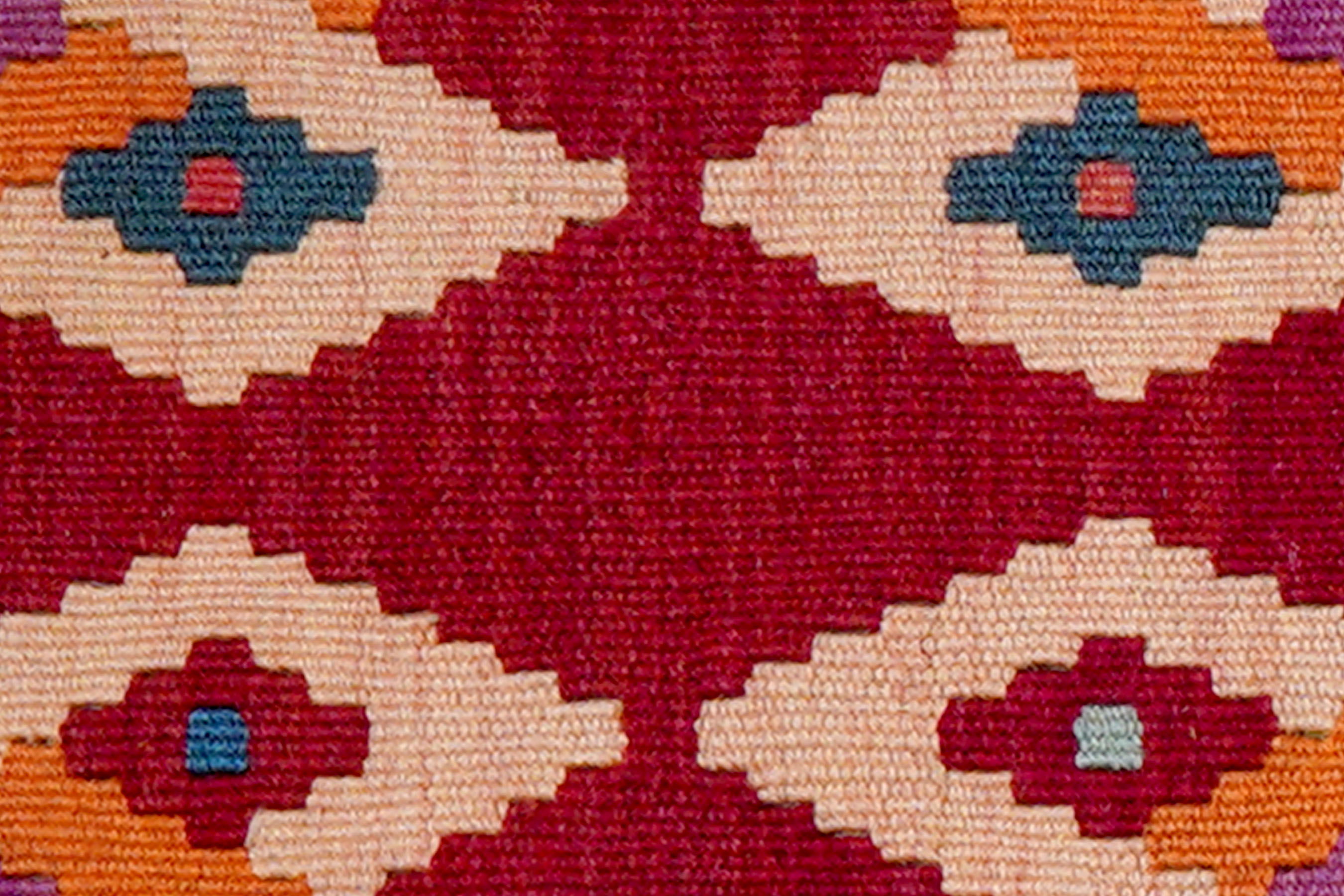 Tappeto Kilim Gashgai Lana Rosso