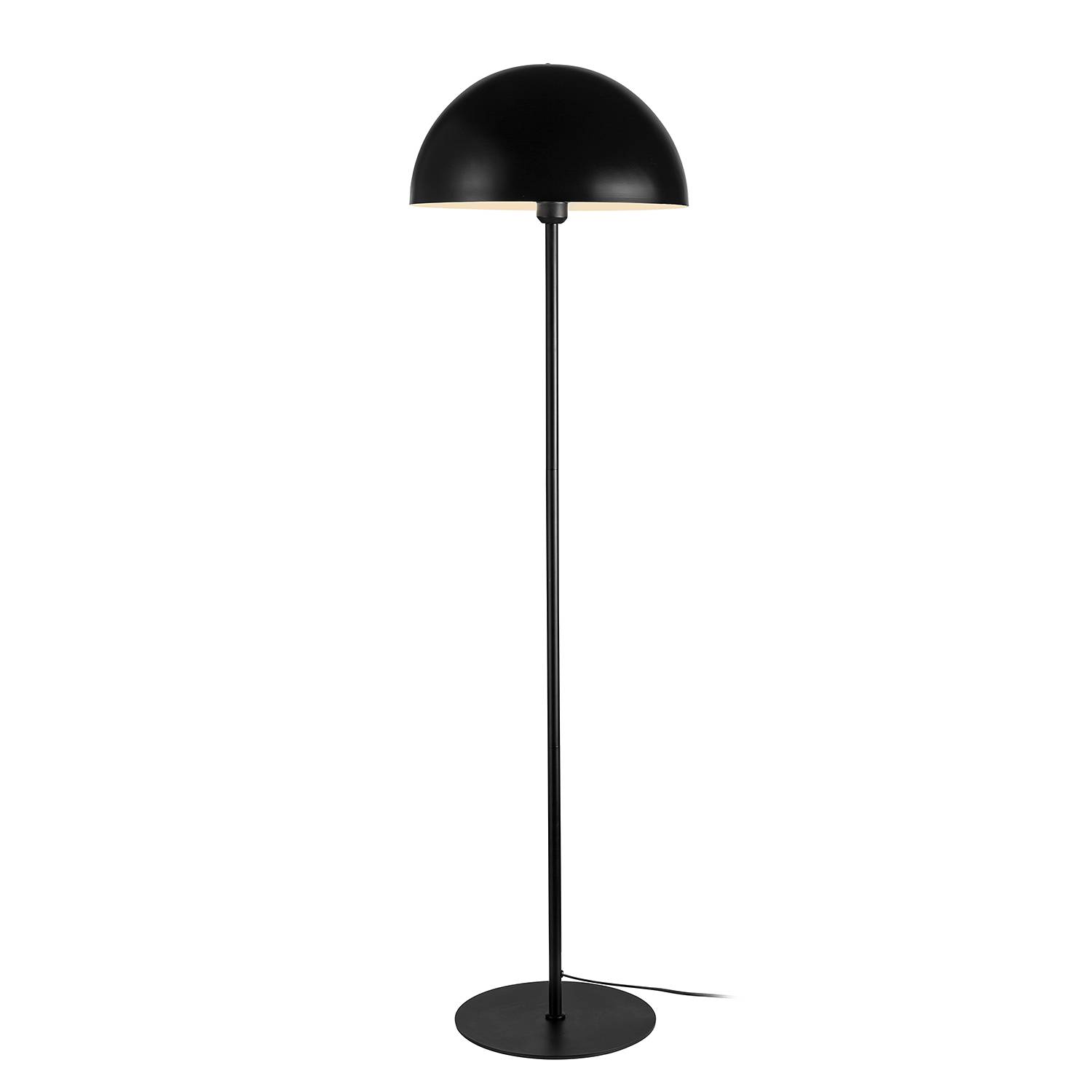 1-Flammig Stehleuchte Ellen Stahl Schwarz e14