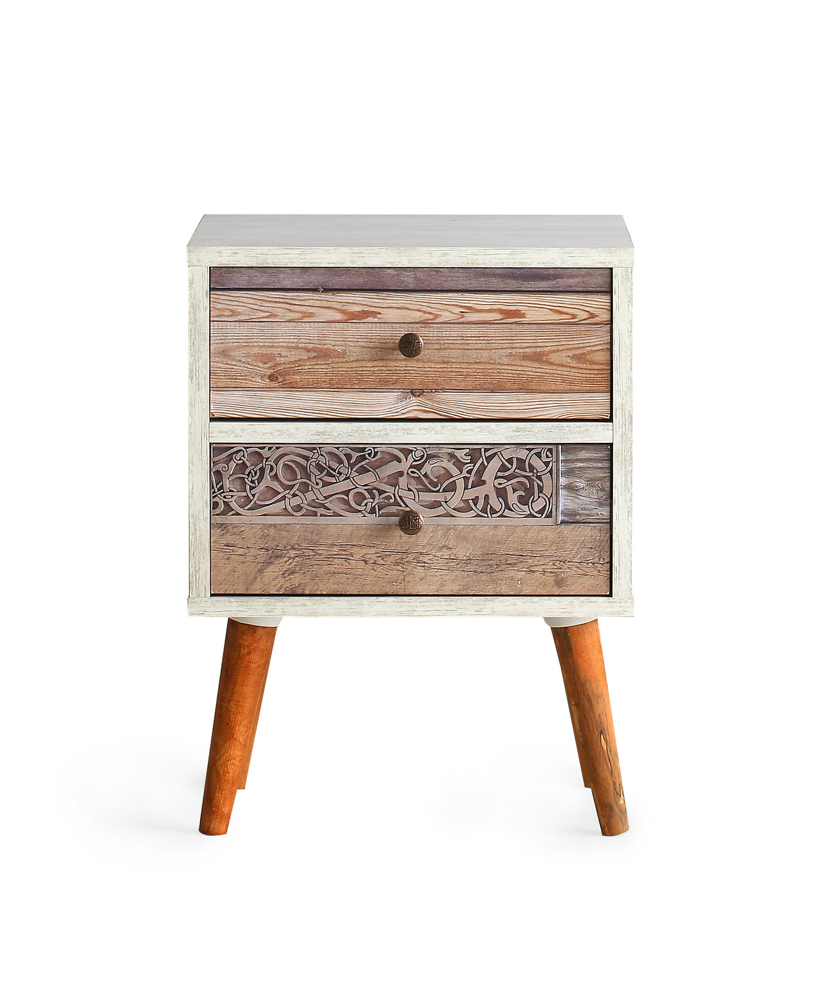 Malmo Nightstand Wood Veneer White