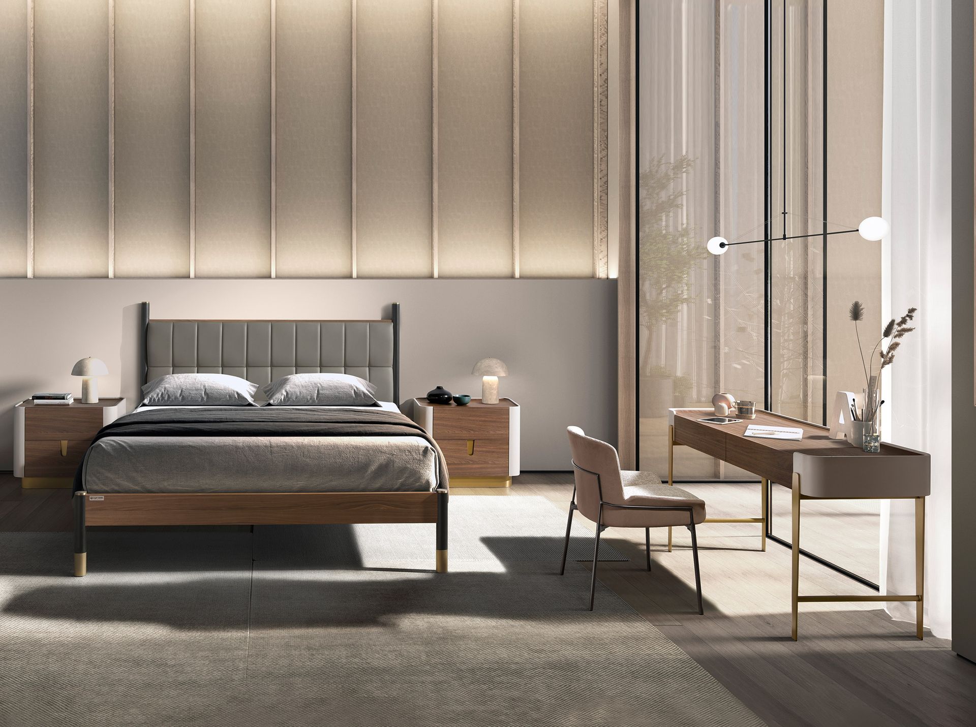 Esszimmerstuhl Leder Textil Grau