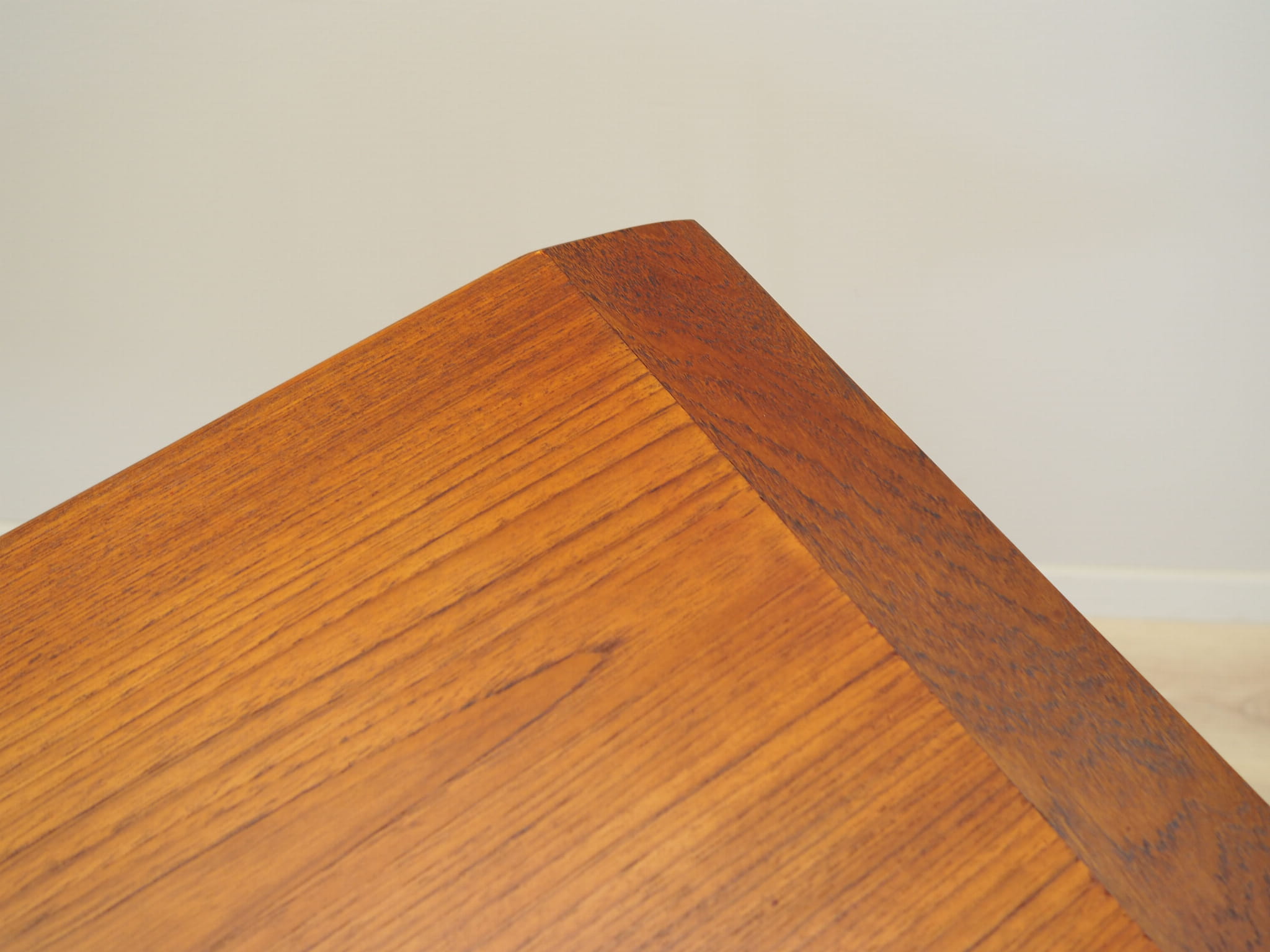 Vintage Schreibtisch Teakholz Metall Braun 1970er Jahre