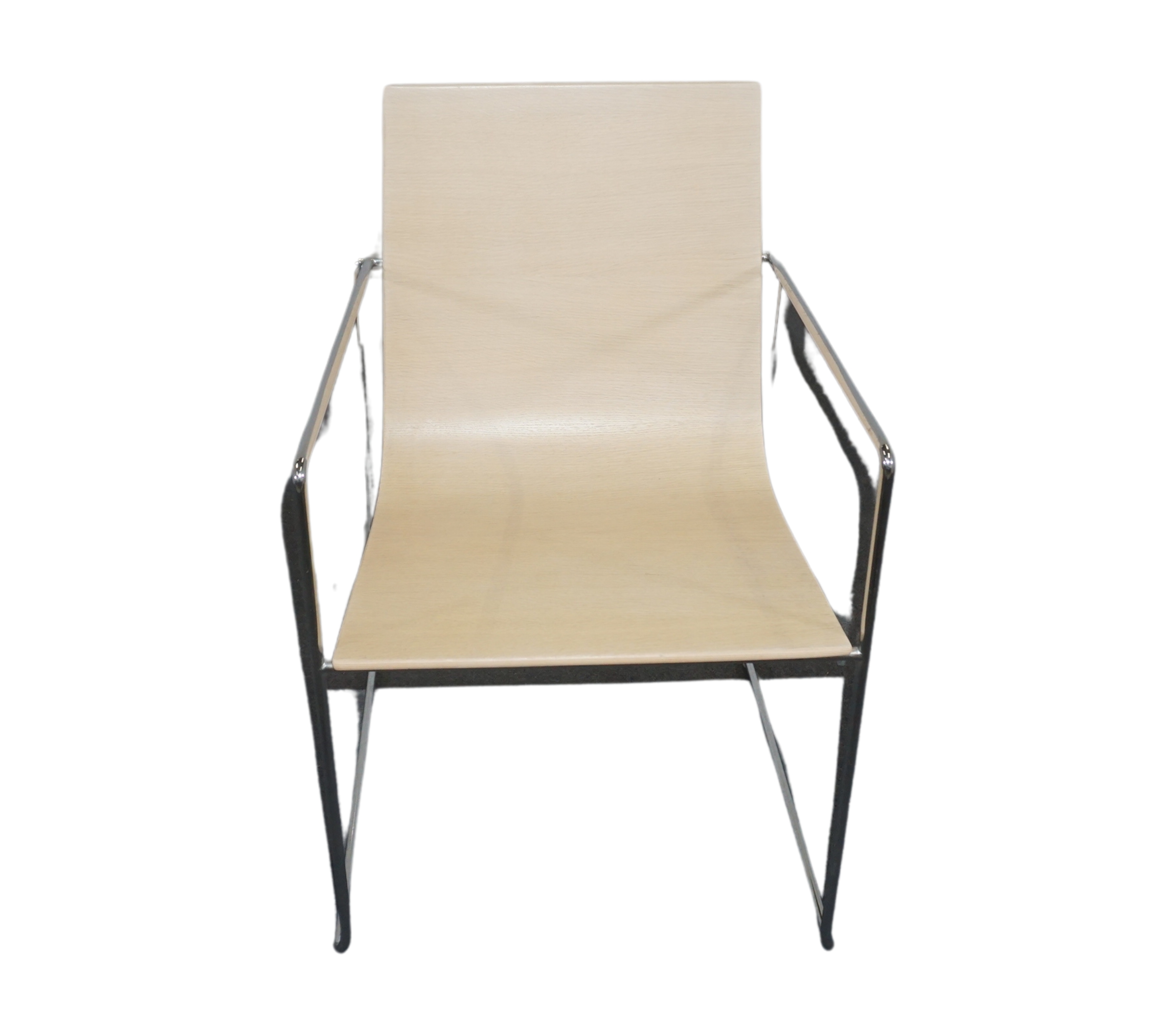 Lineal Armlehnstuhl Holz Aluminium Natur