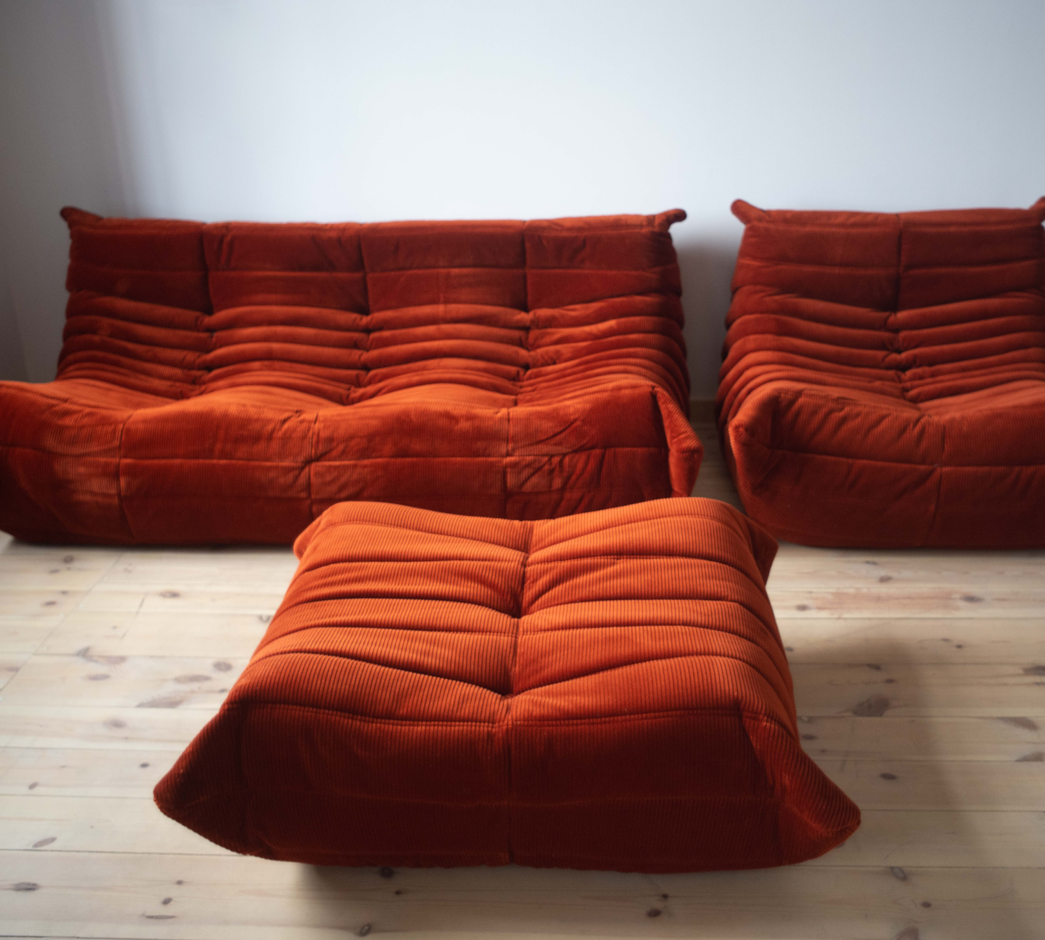 Togo Lounge Set 3-tlg. Cord Orange