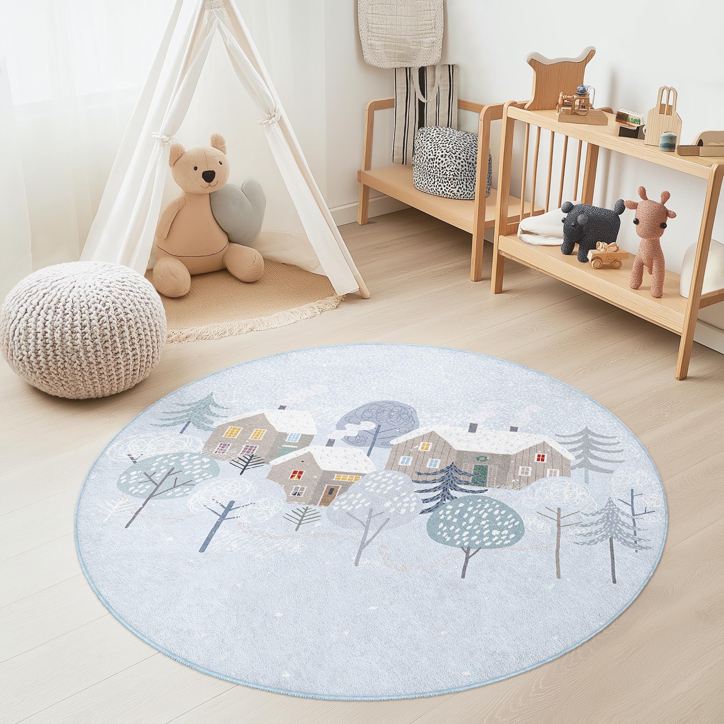 Winter Wonderland Kinderteppich Mehrfarbig Ø180cm