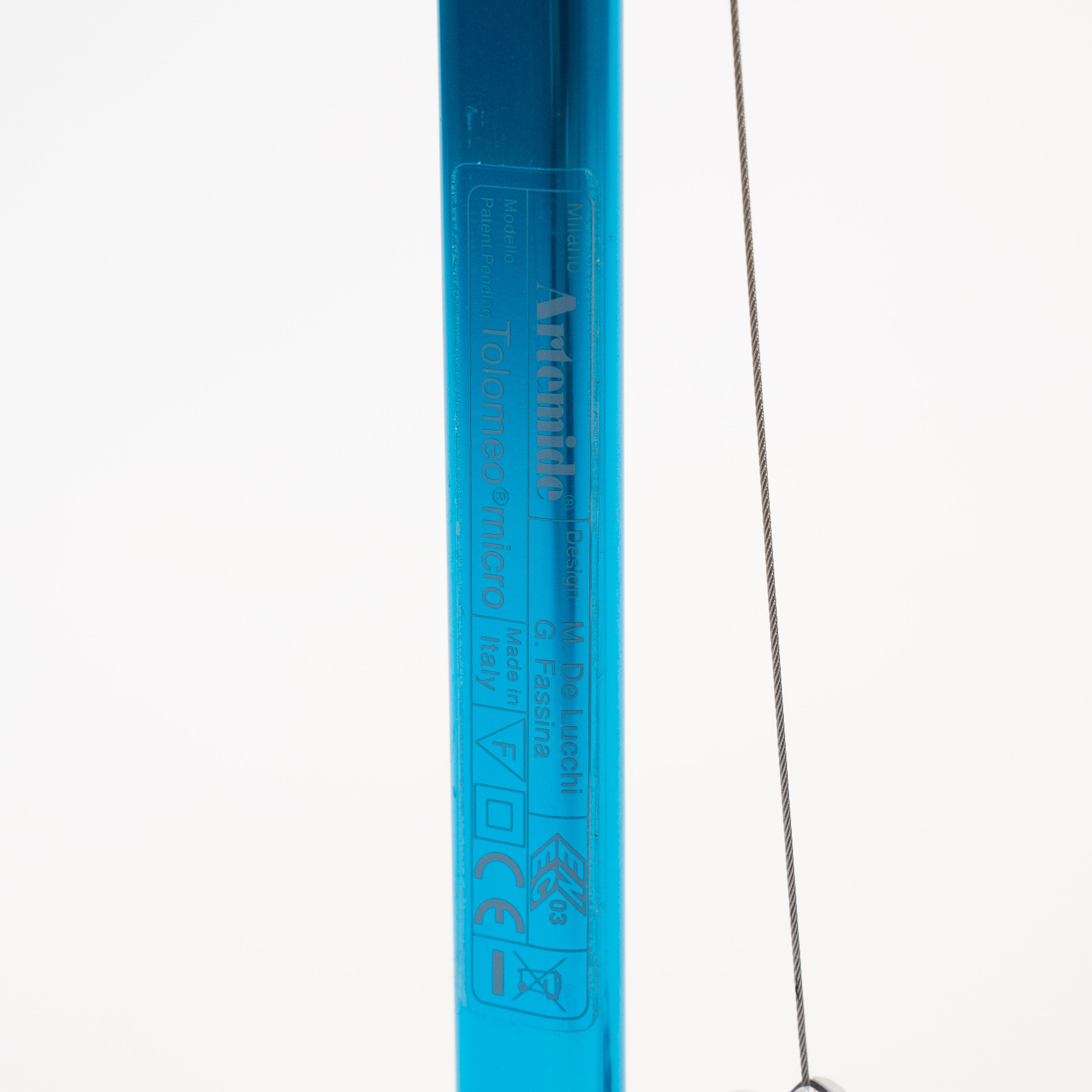 Tolomeo Table Lamps Mirco Base Metallic Blue