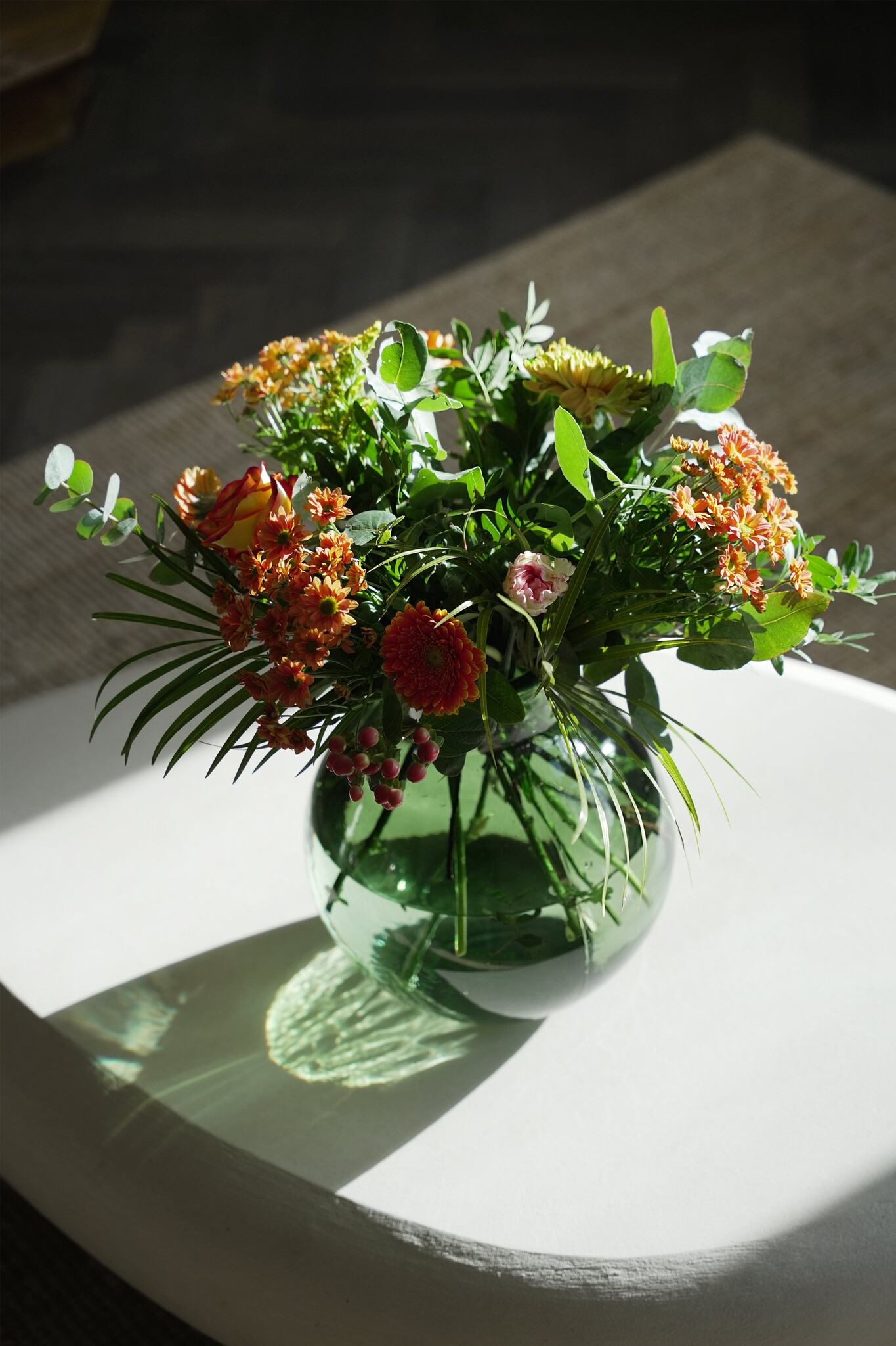 Qiezi Vase Glas Grün