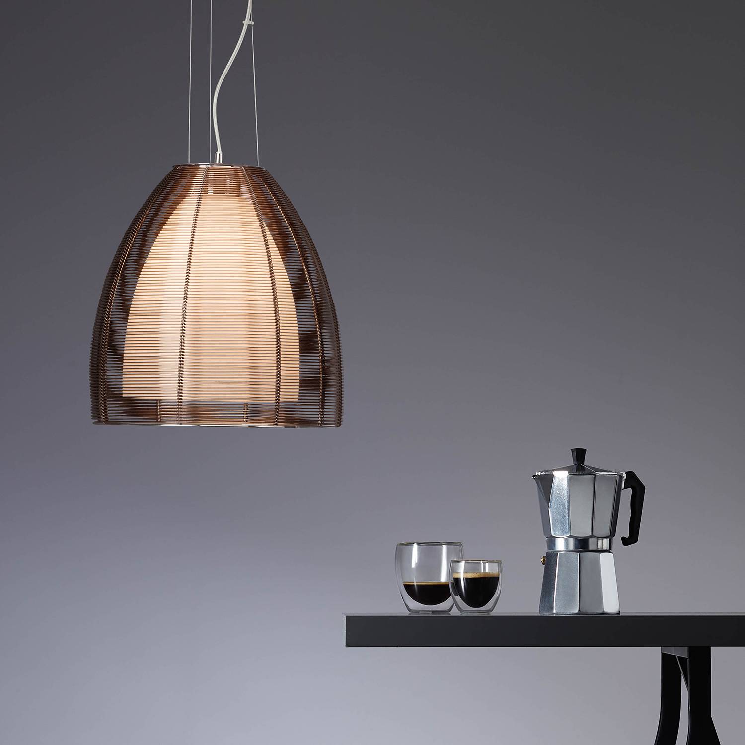 Relax II Pendelleuchte Milchglas Stahl 1-flammig