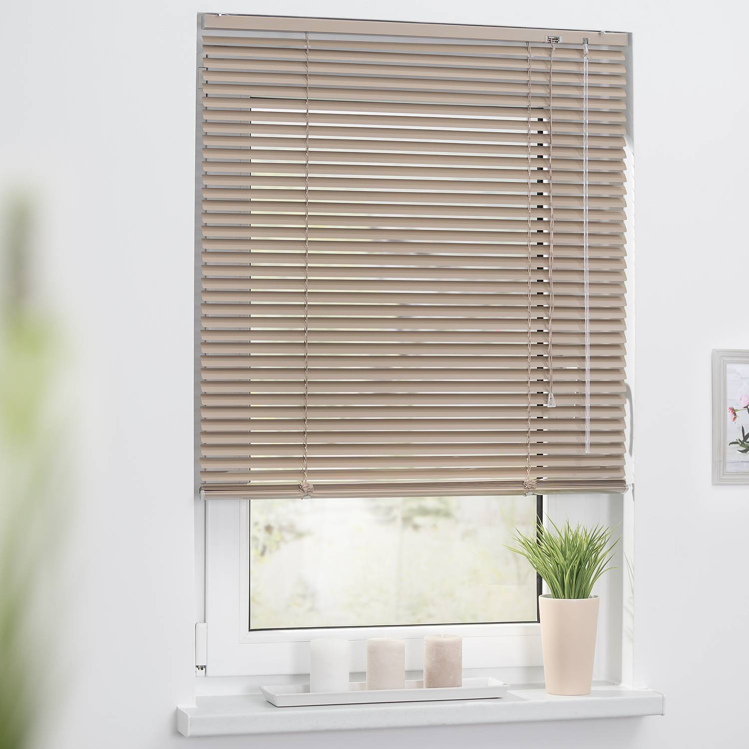 Jalousie Alonnah V Aluminium Braun 80 x 160 cm