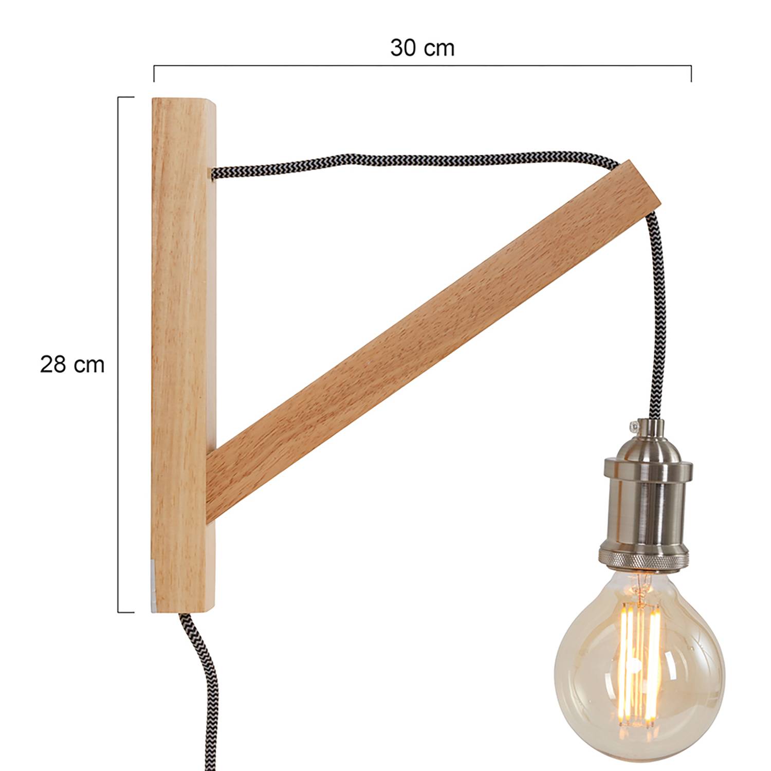 Mexlite VII Wandleuchte Buche 1-flammig