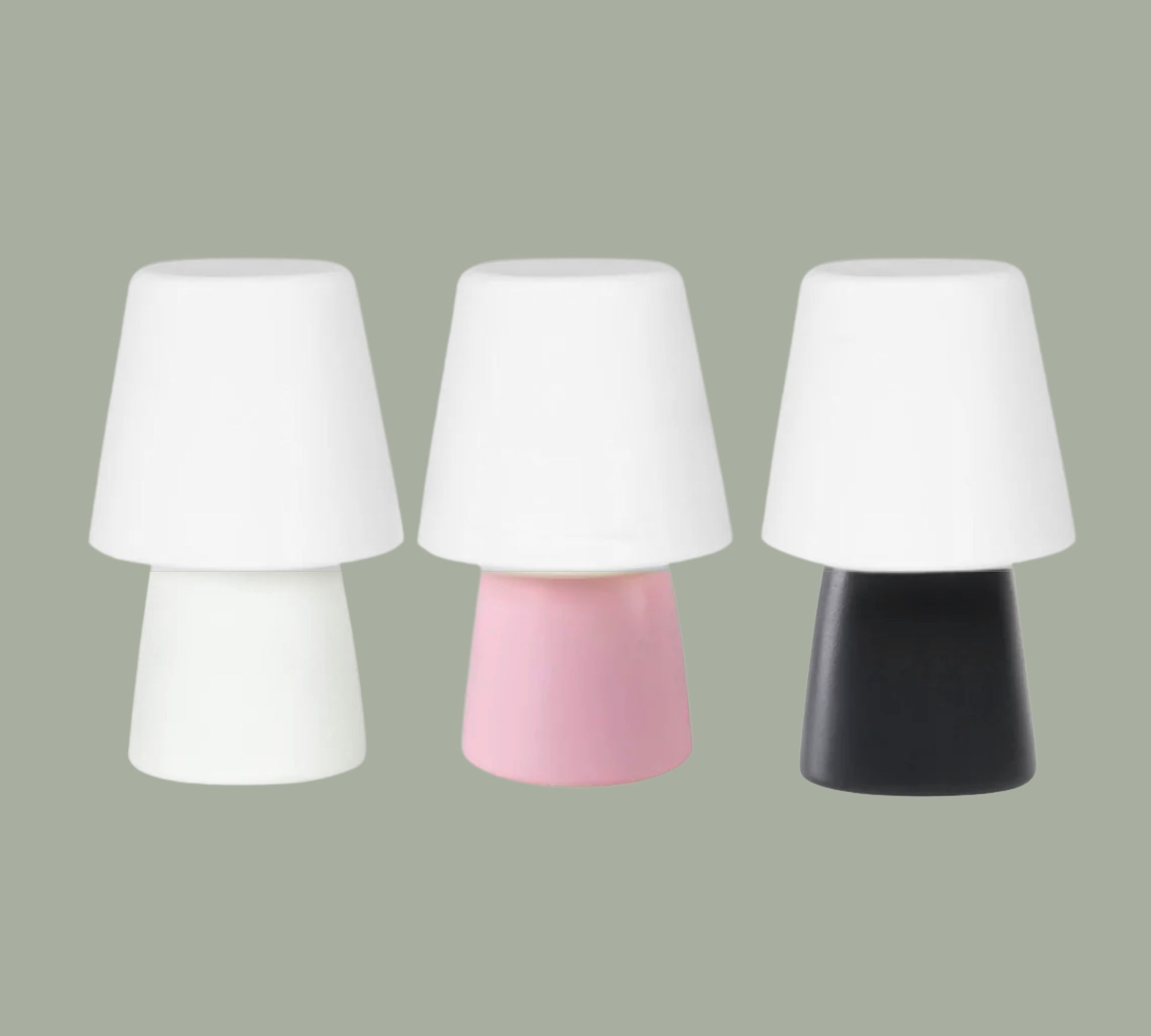 3x Tischleuchte Farbmix