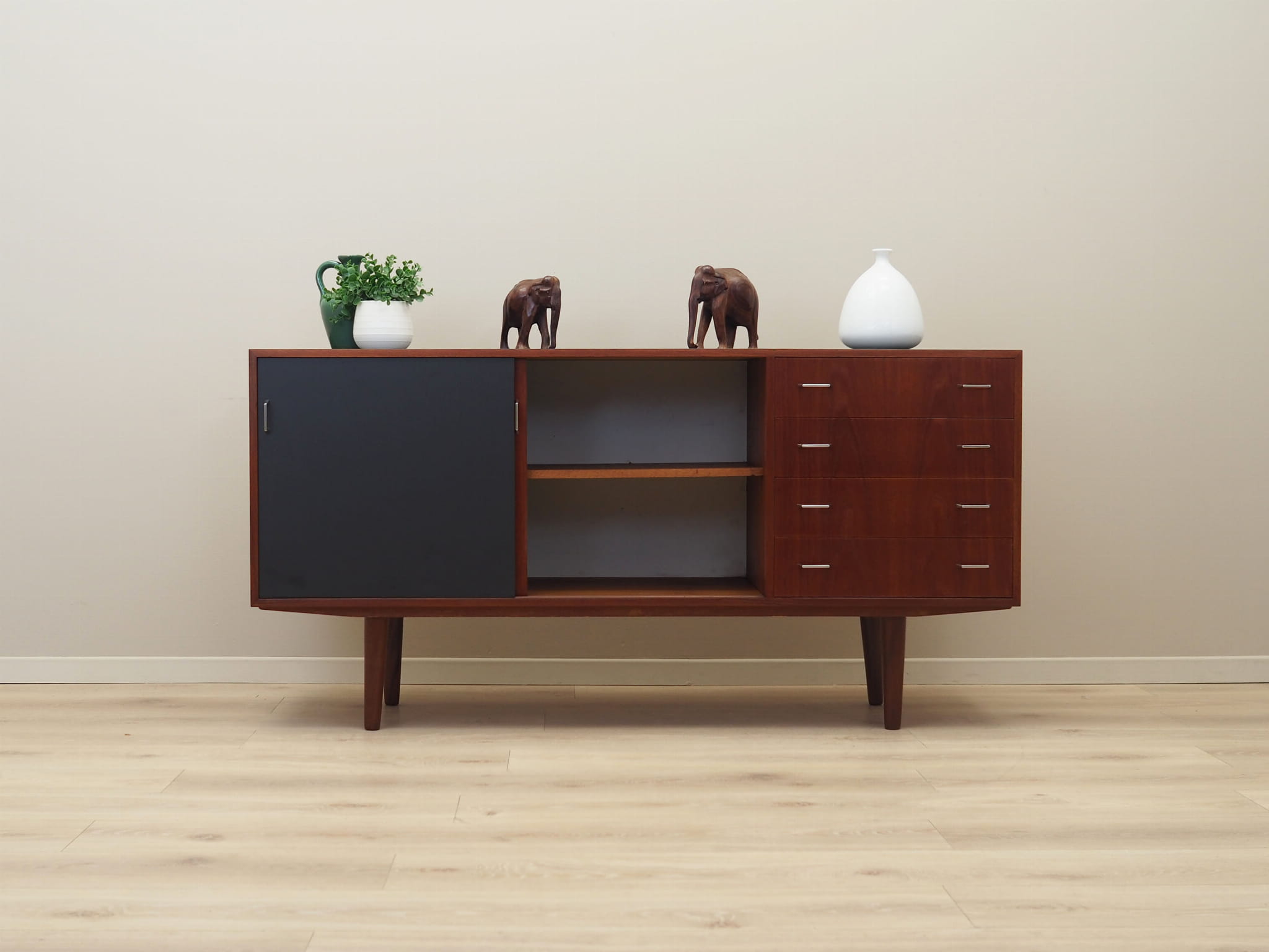 Vintage Cassettiera Teak Marrone Anni '60