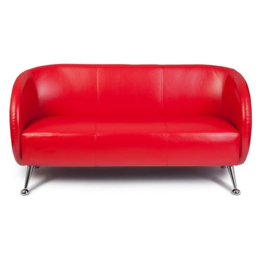 ST. LUCIA 3-seater faux leather Red