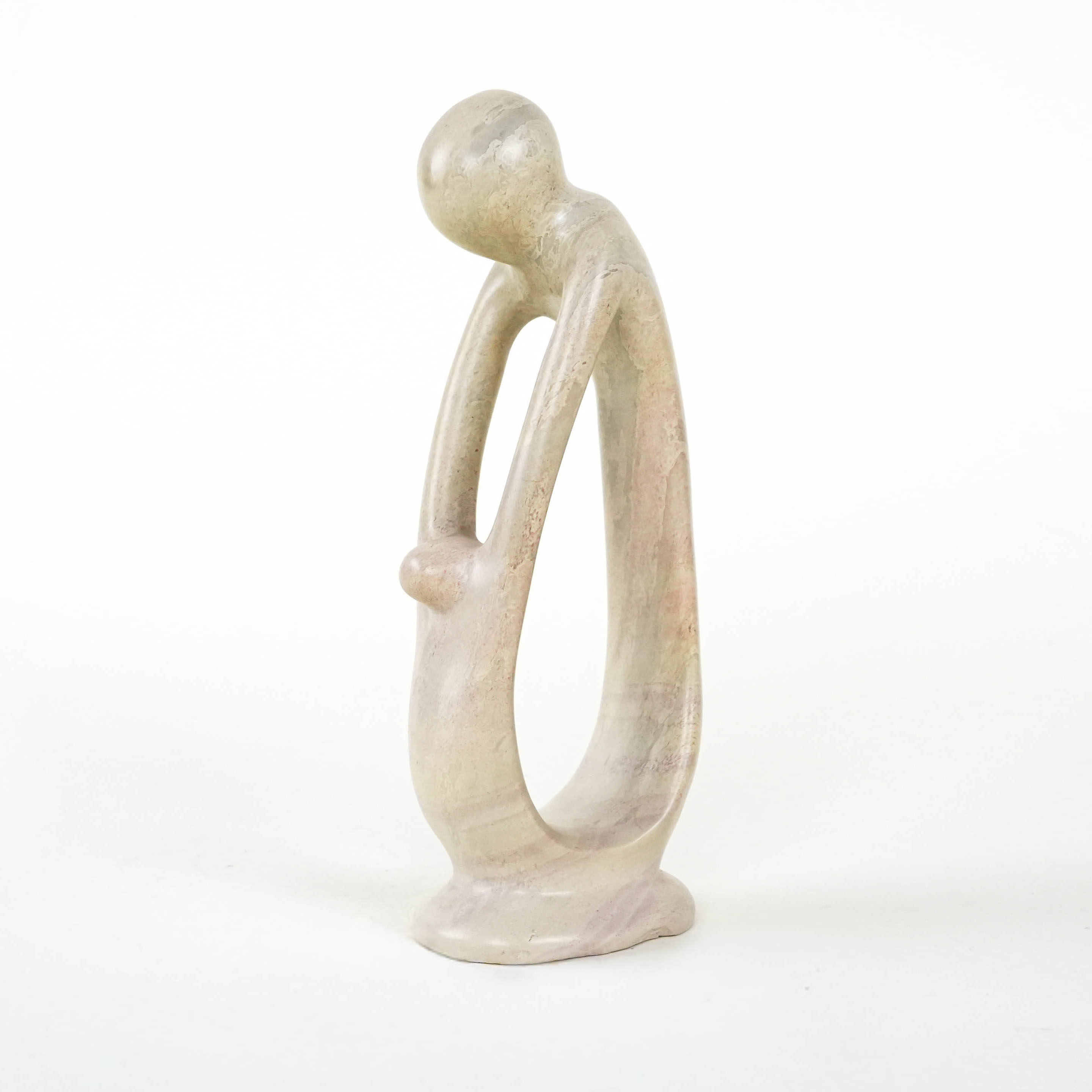 Abstrakte Skulptur Beige 1980er Jahre