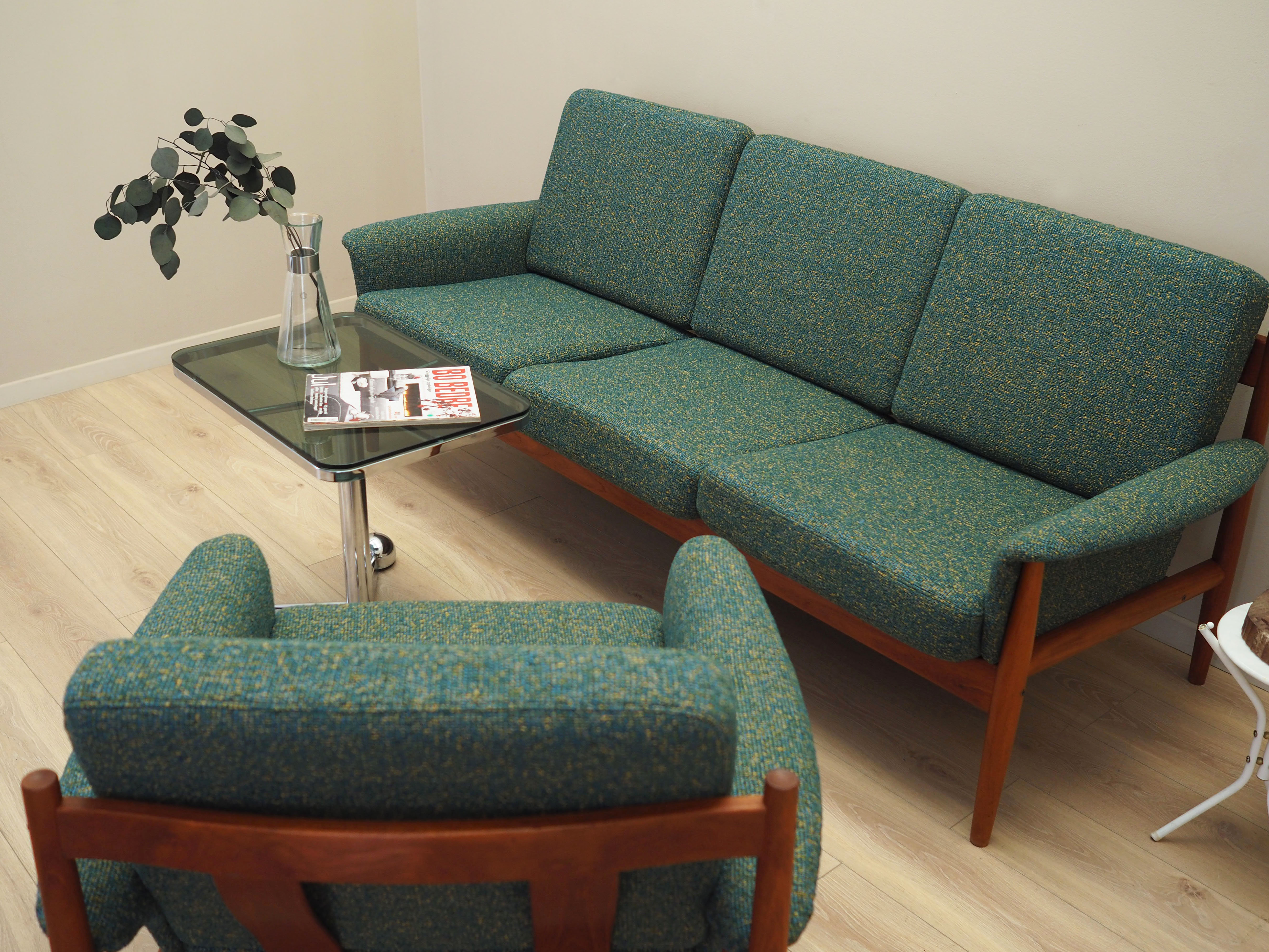 Wohnzimmer-Set Grün 1960er Jahre