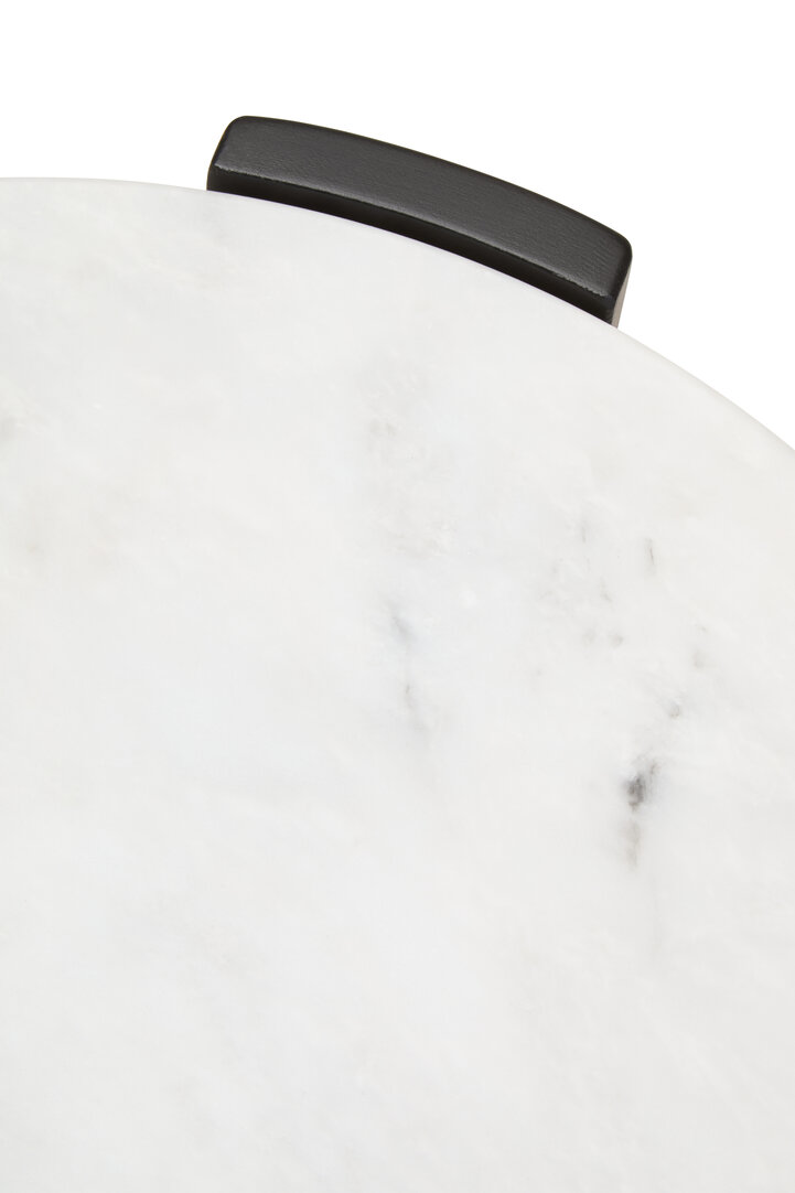 Palermo Runder Marmor Beistelltisch Naturholz