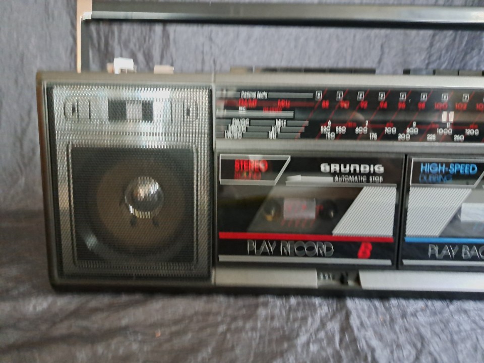 Vintage Radio Kunststoff Schwarz 1980er Jahre