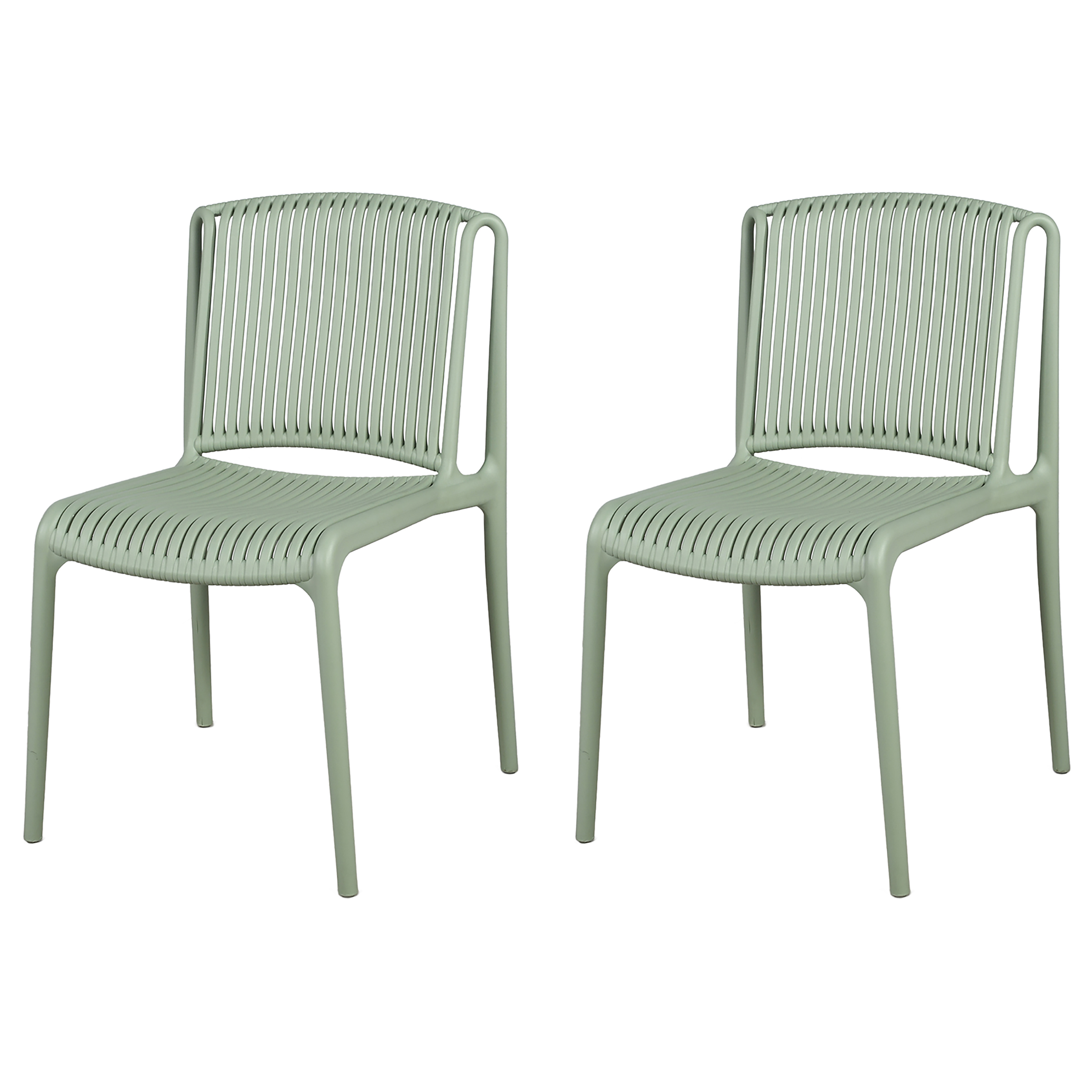 Verta Garden Chair Set of 2 Polypropylene Sage
