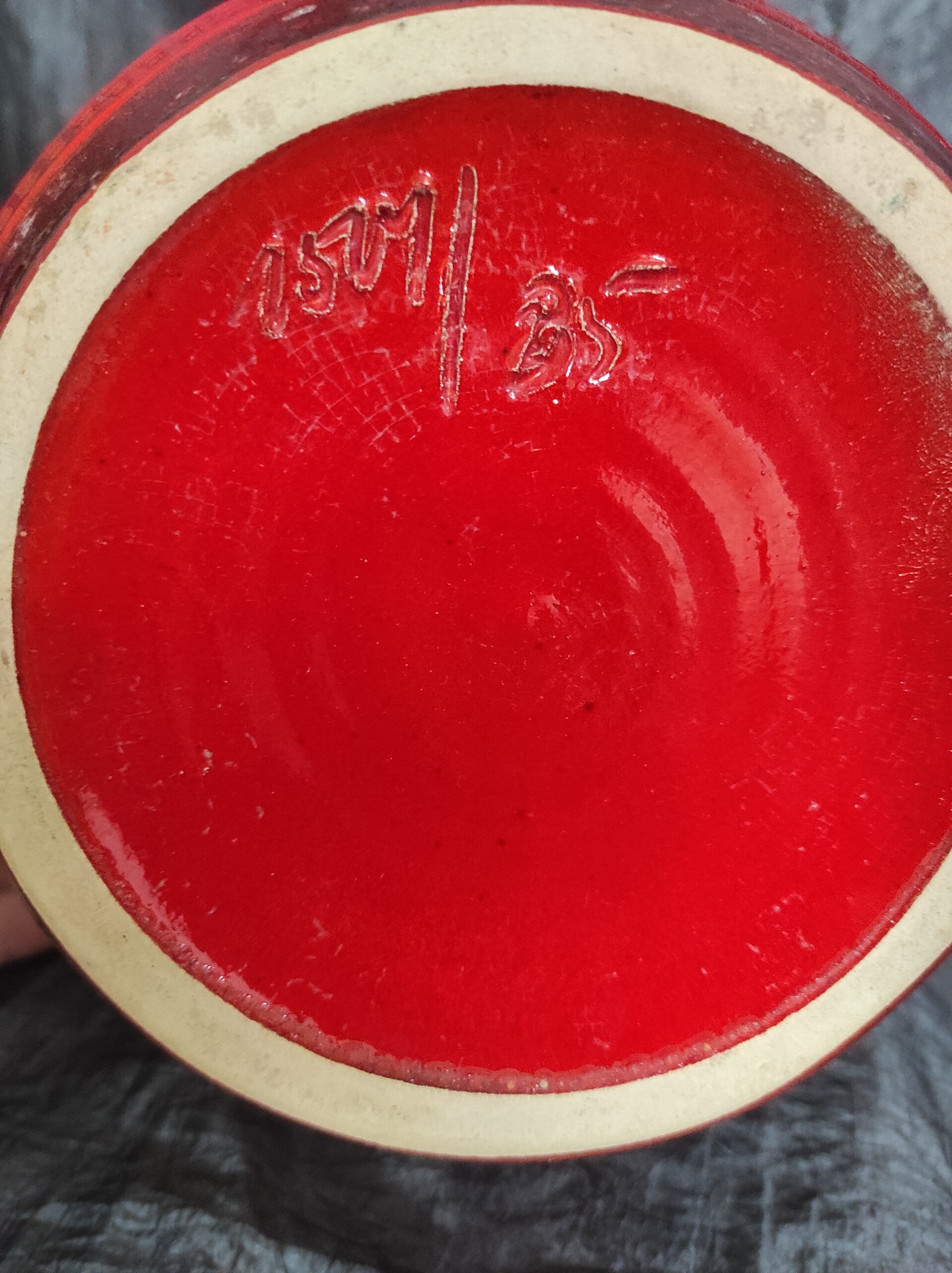 1501-35 Vase Keramik Rot