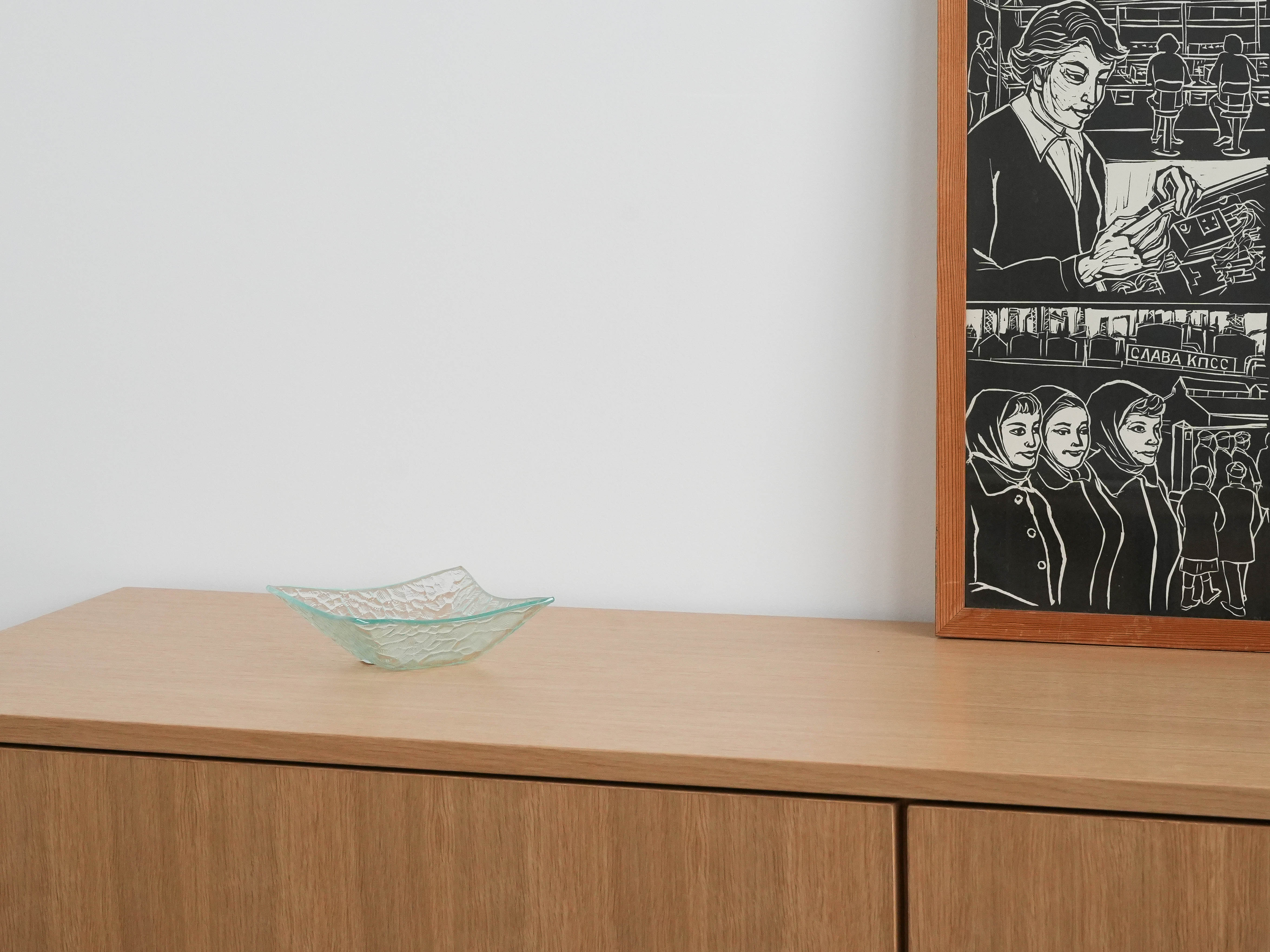 Glasschale Grün Transparent 1970er Jahre