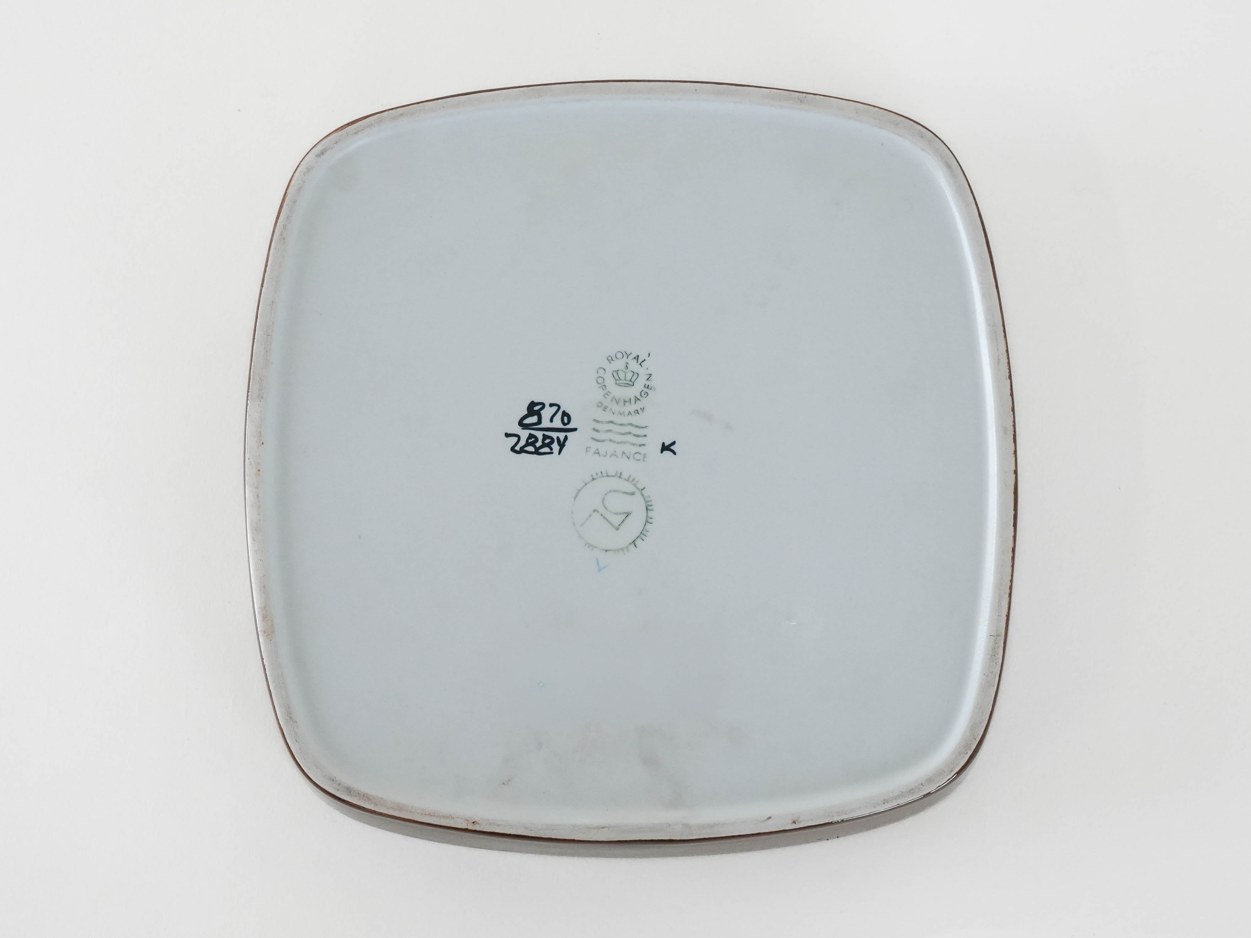 Read Ceramic bowl Brown Blue 1970s