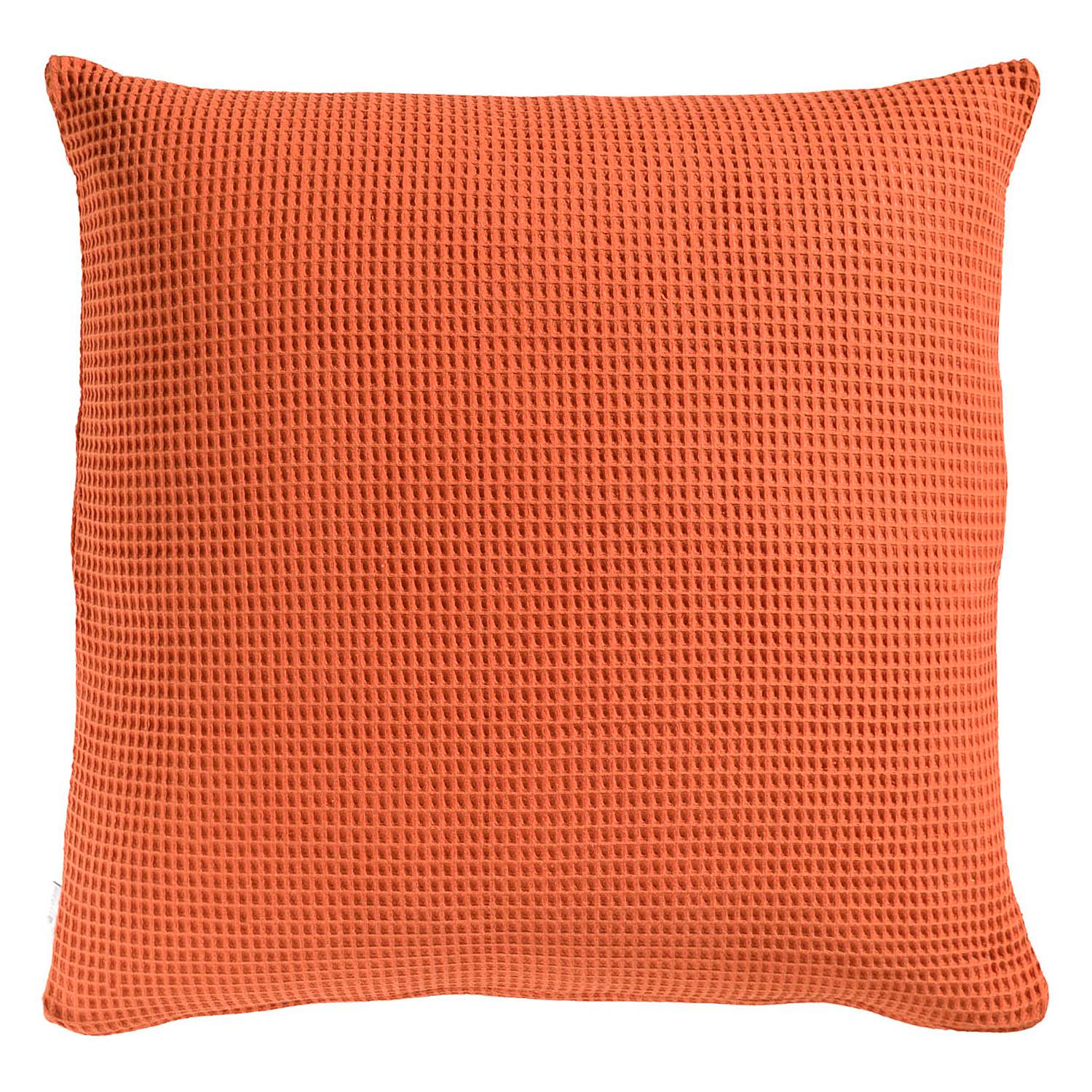 Wafel II Pillowcase Cotton Orange 50 x 50 cm