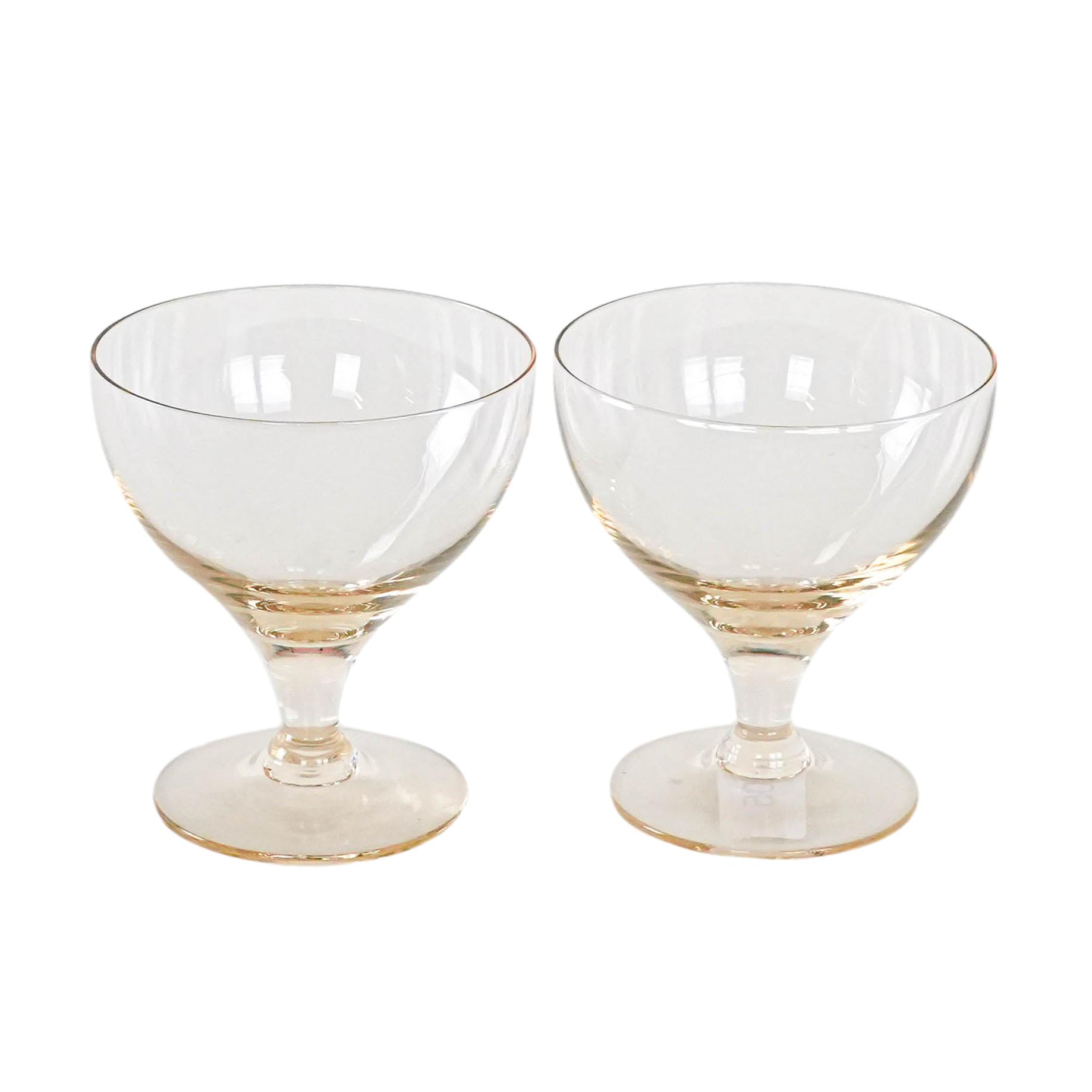 2x Dessert bowls Transparent