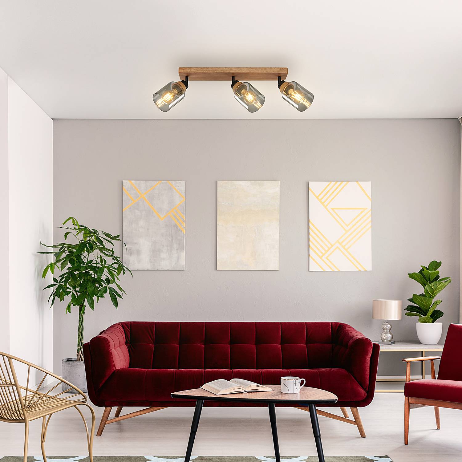 Meidelo Wall Lamp Smoked Glass Black