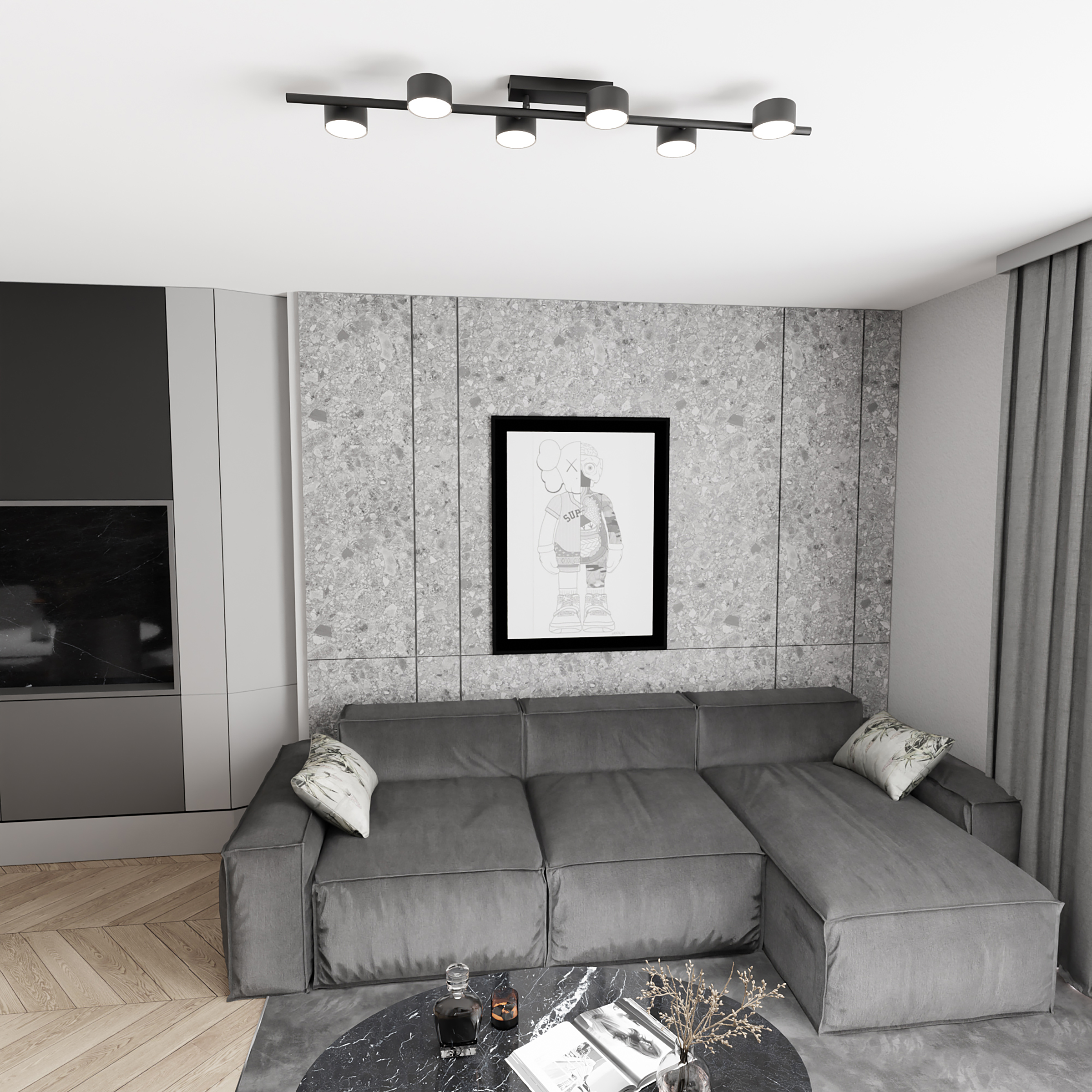 Bet Ceiling Lamp Steel Black