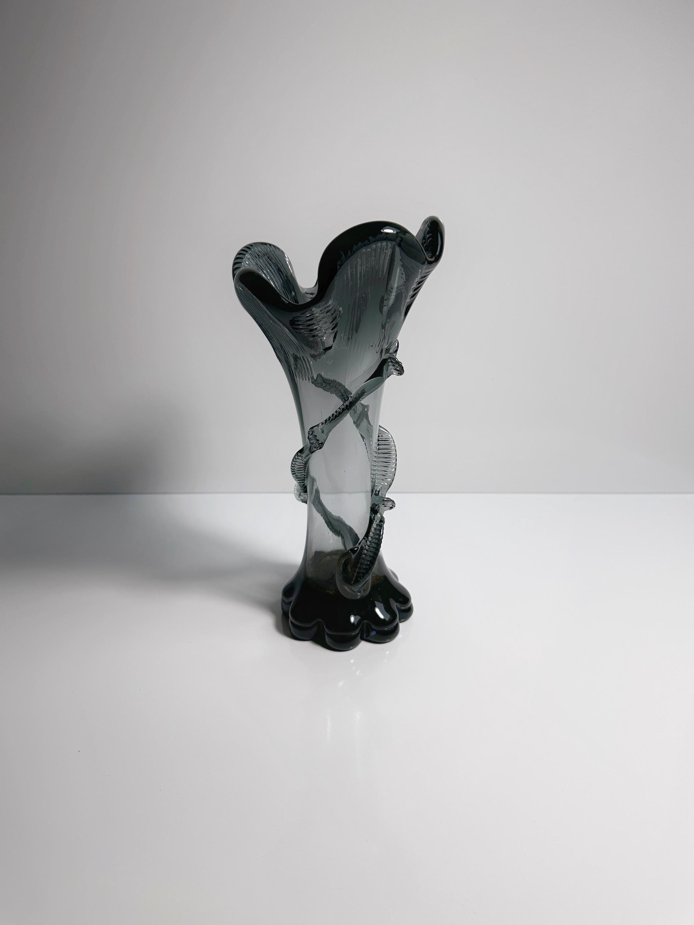 Vintage Art Nouveau Vase Glass 1900s