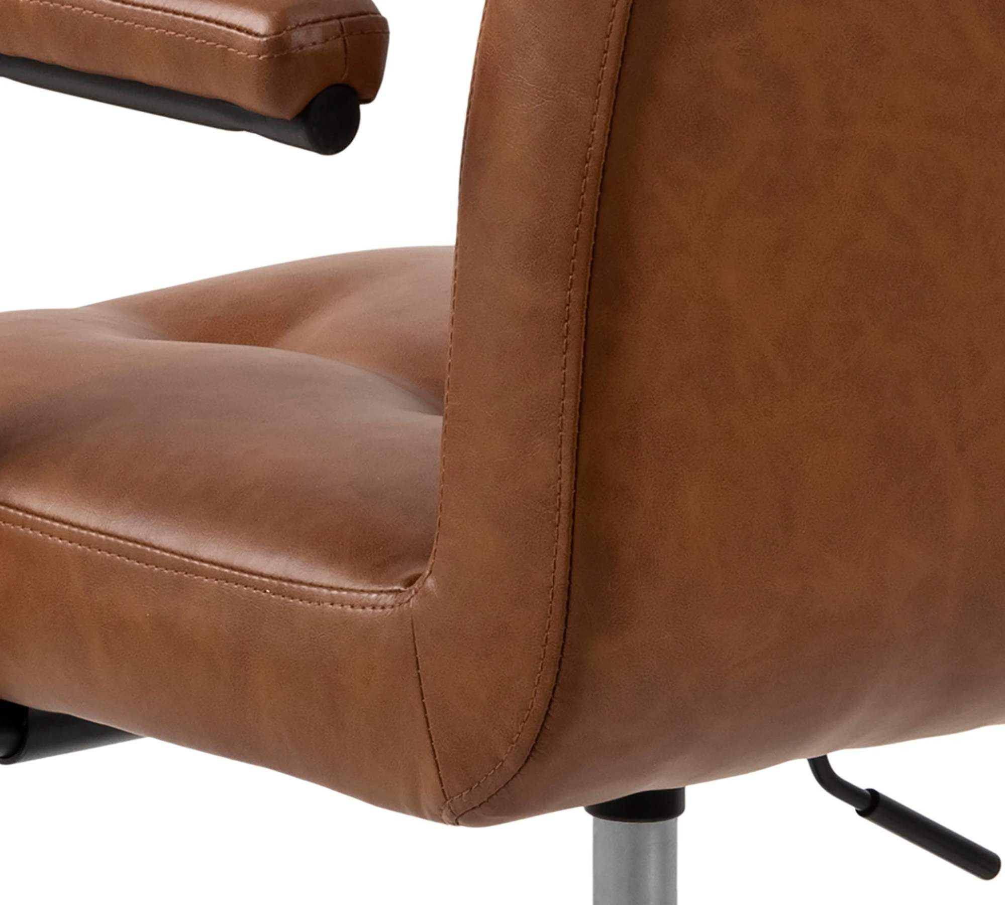Bürostuhl Kunstleder Vintage Cognac