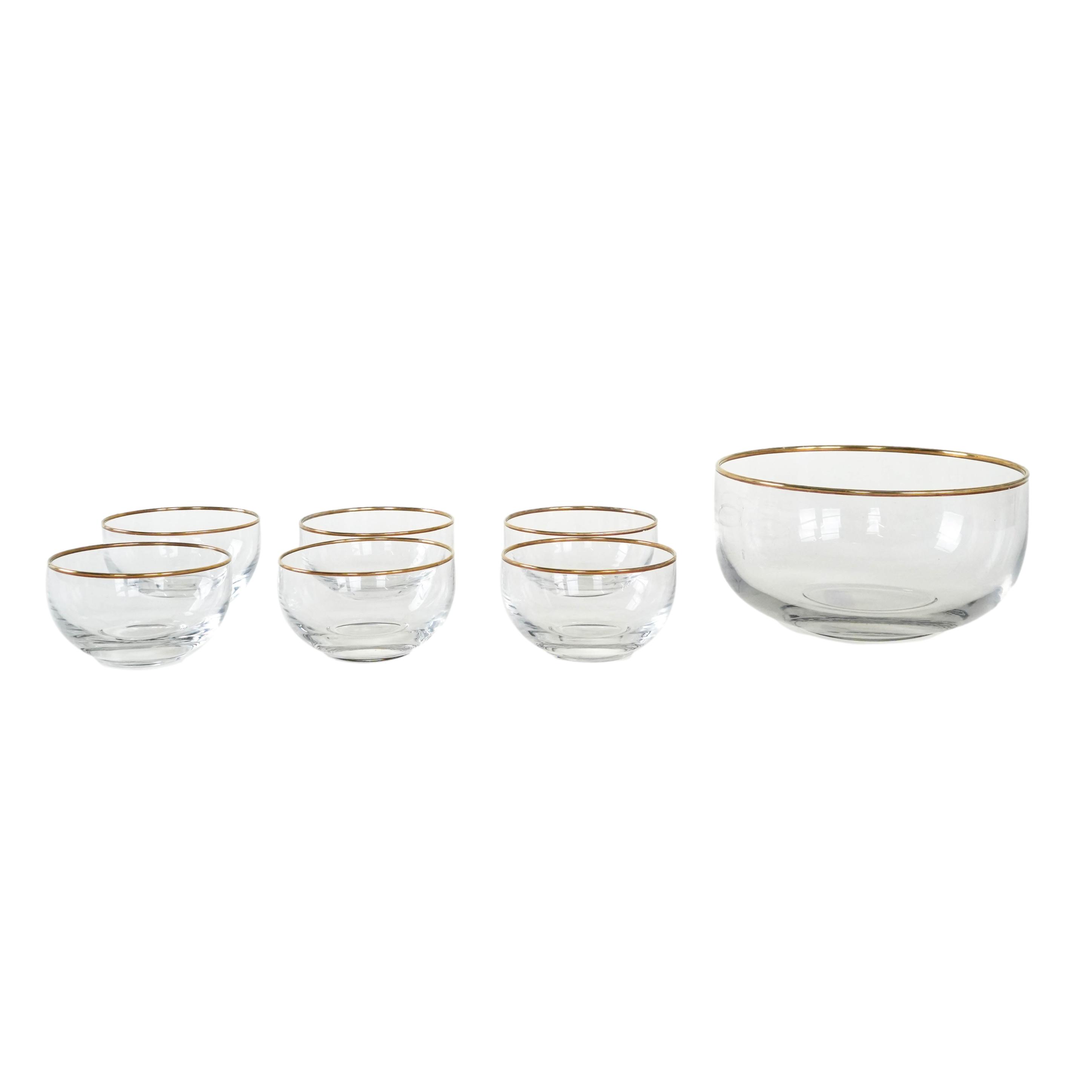 Glasservier-Set 1970er Jahre