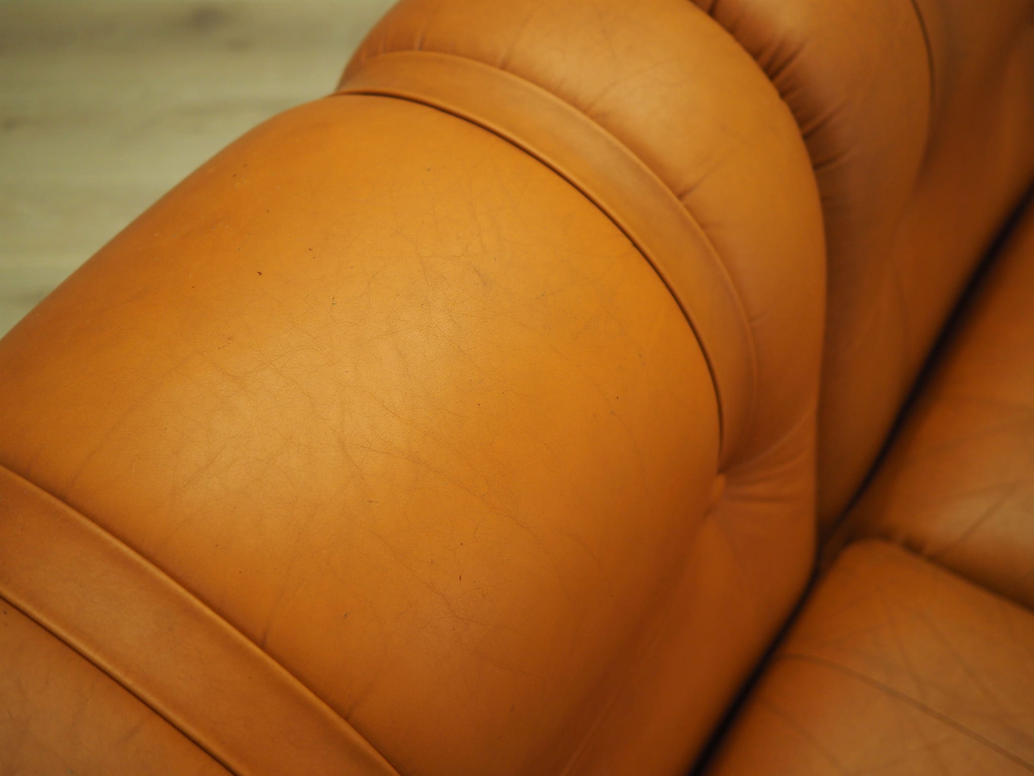 Space Age 3-Sitzer Sofa Orange 1960er Jahre