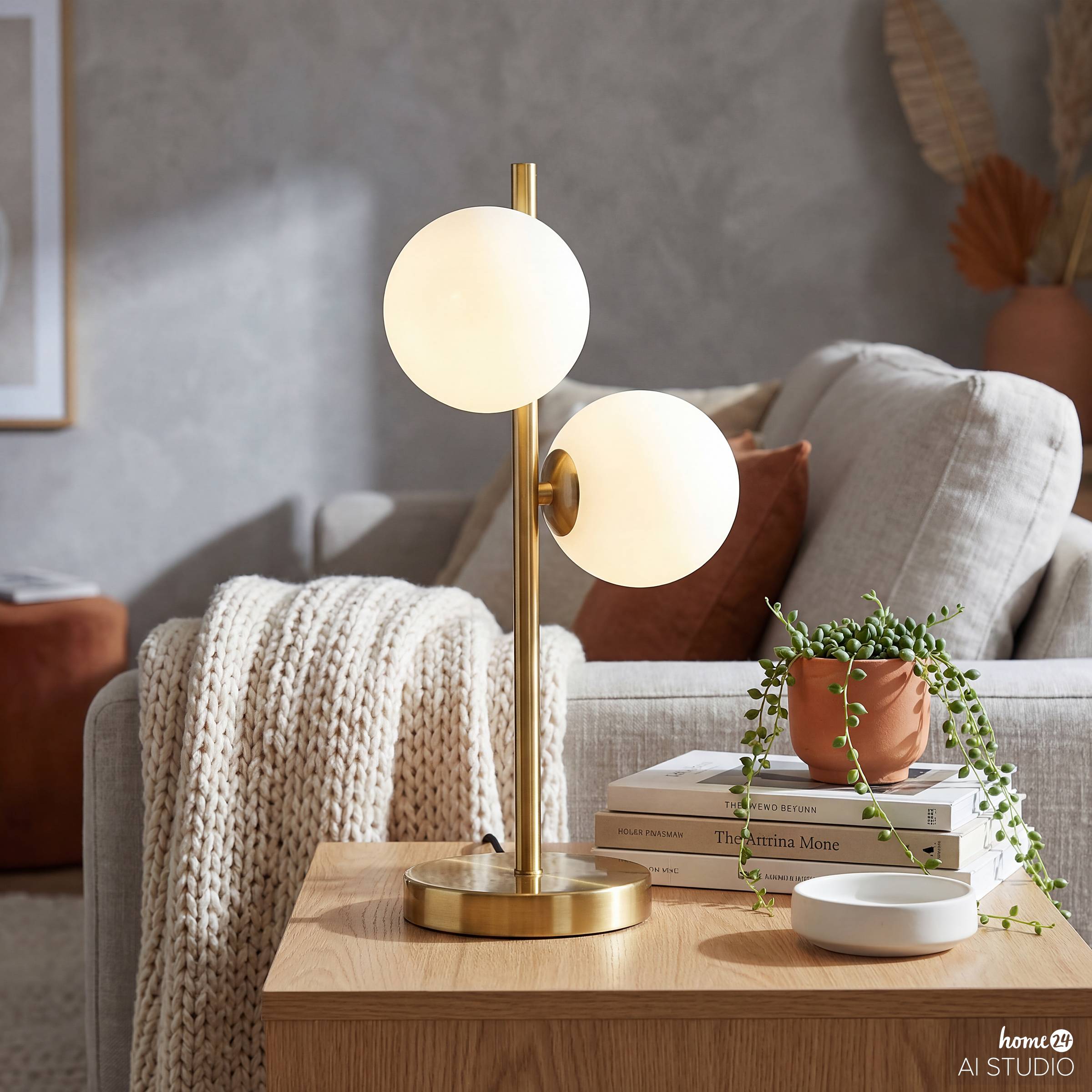 Table lamp Glena 1-light opal glass iron