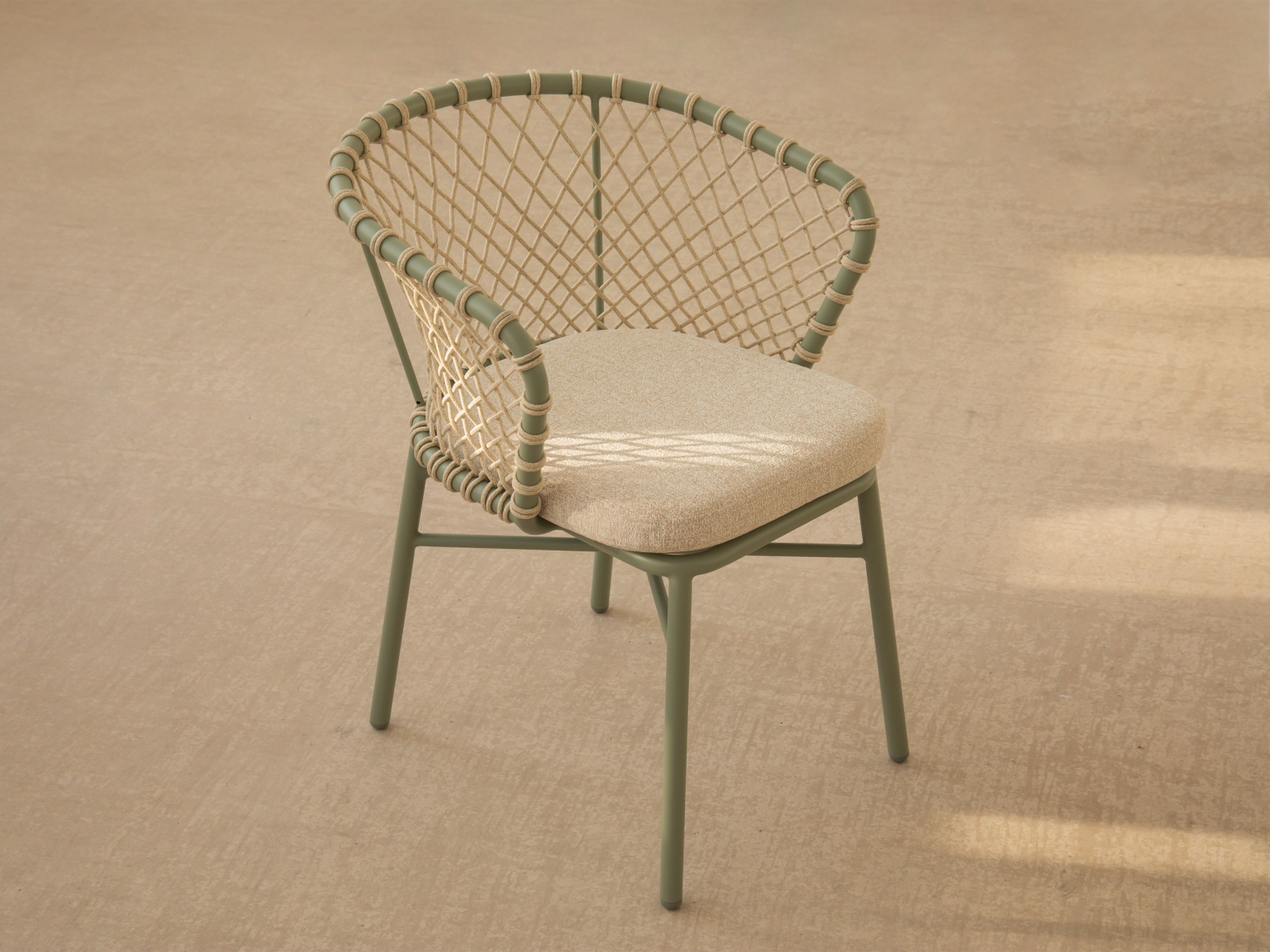 Canar Garden Chair Polyester Cream 60x57x75 cm