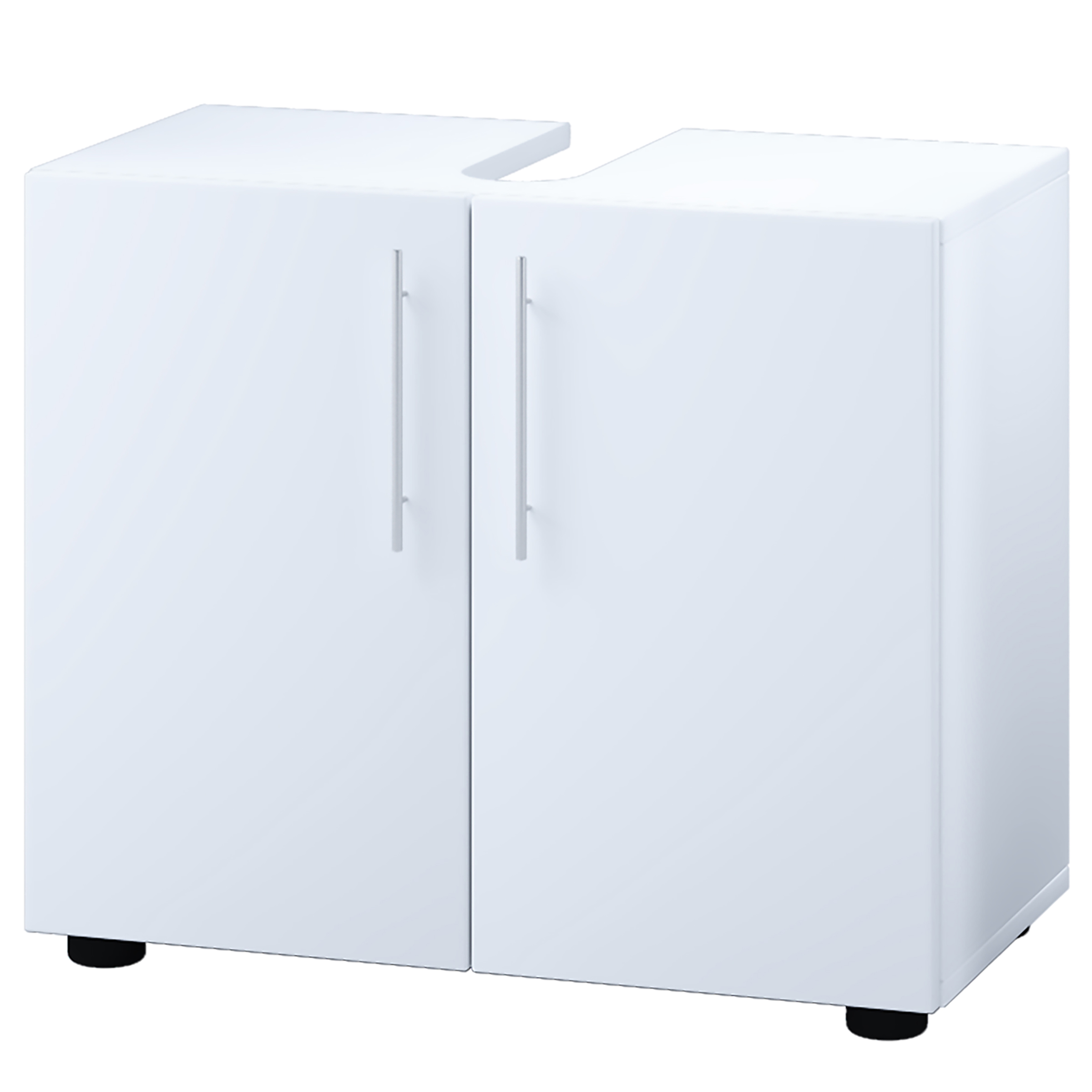 Flandu Waschbeckenunterschrank 2 Türen Weiß