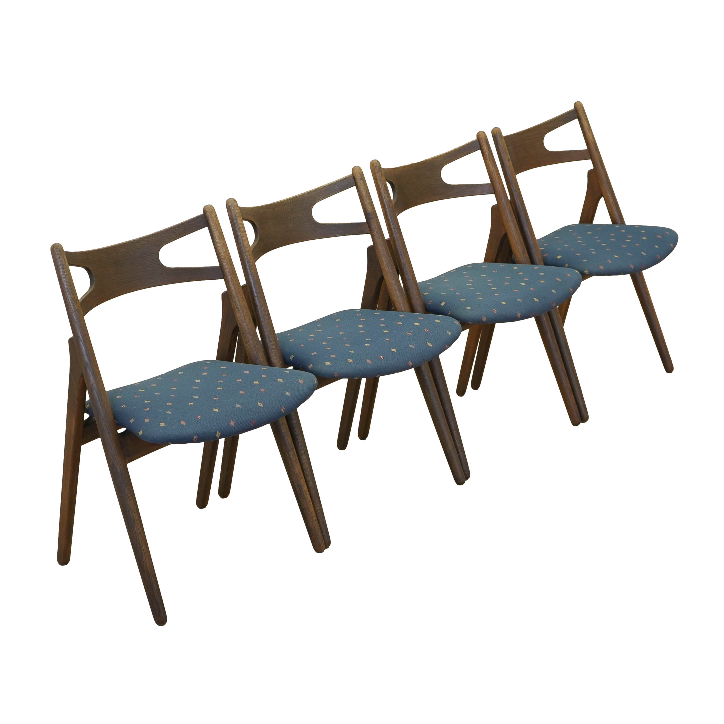 Set of 4 chairs made of oak 1960s Designer: Hans J. Wegner
