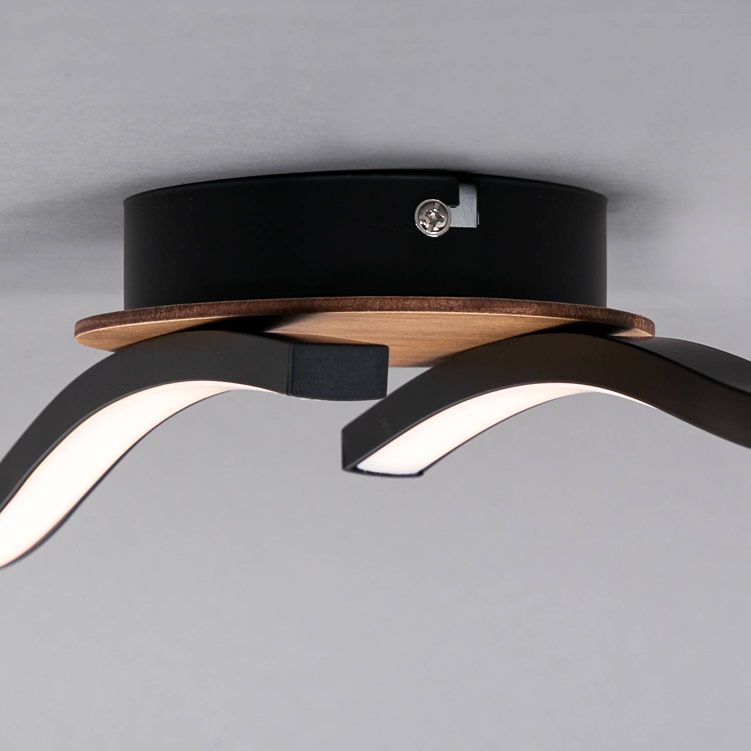Go LED-Deckenleuchte Polycarbonat Eisen 2-flammig