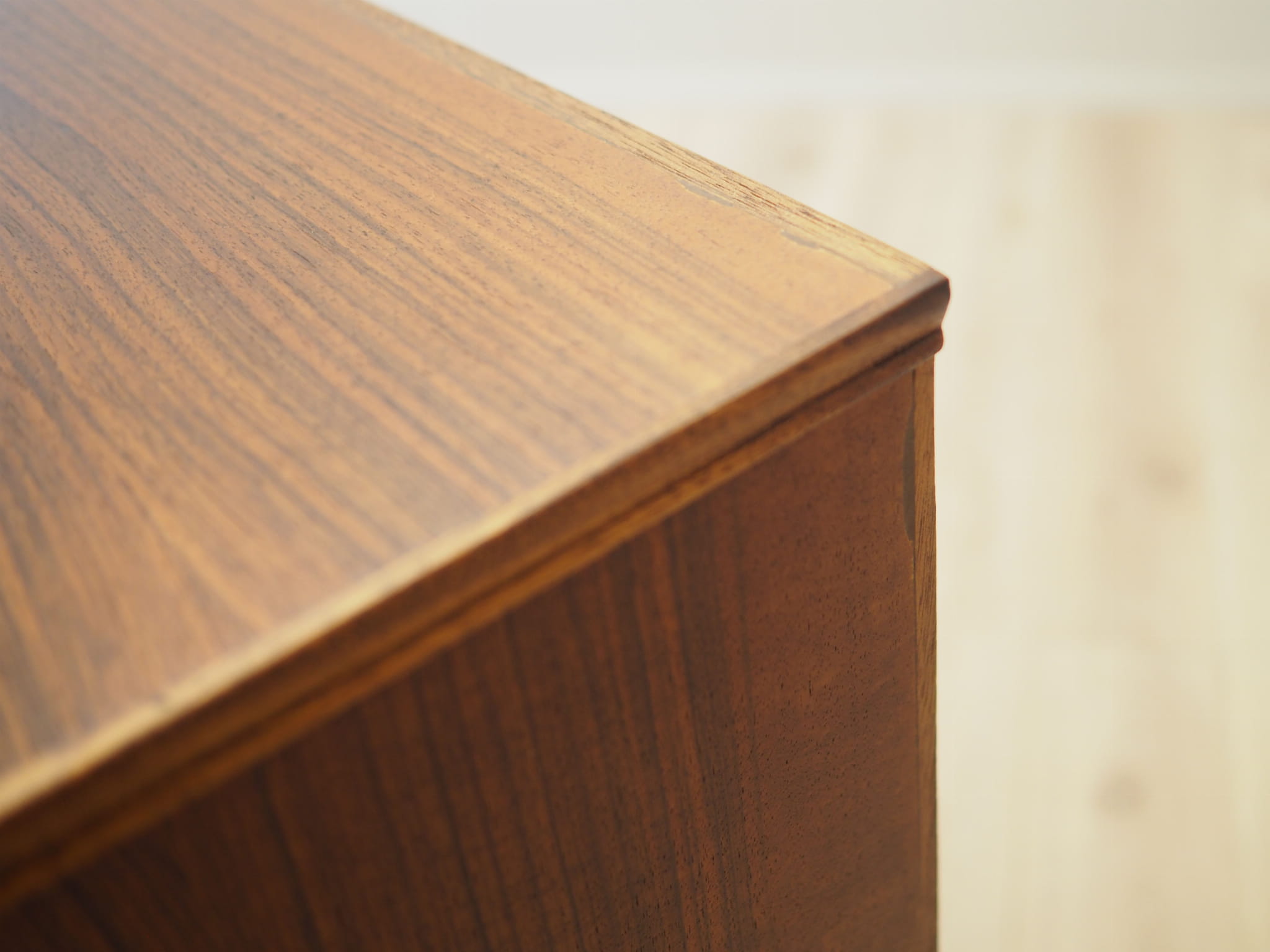 Vintage chest of drawers walnut wood brown 1970s