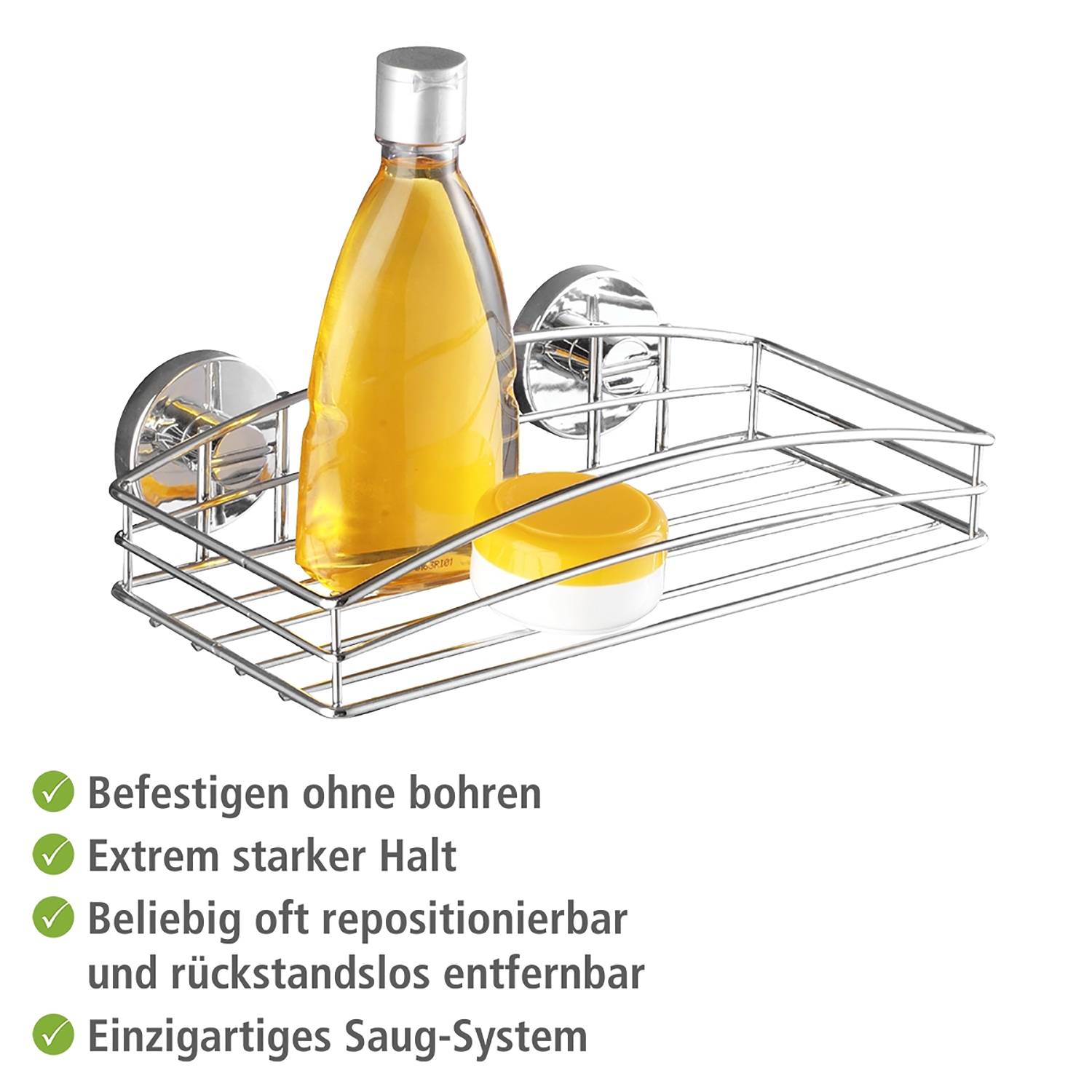 Vacuum-Loc Wall shelf Steel Chrome